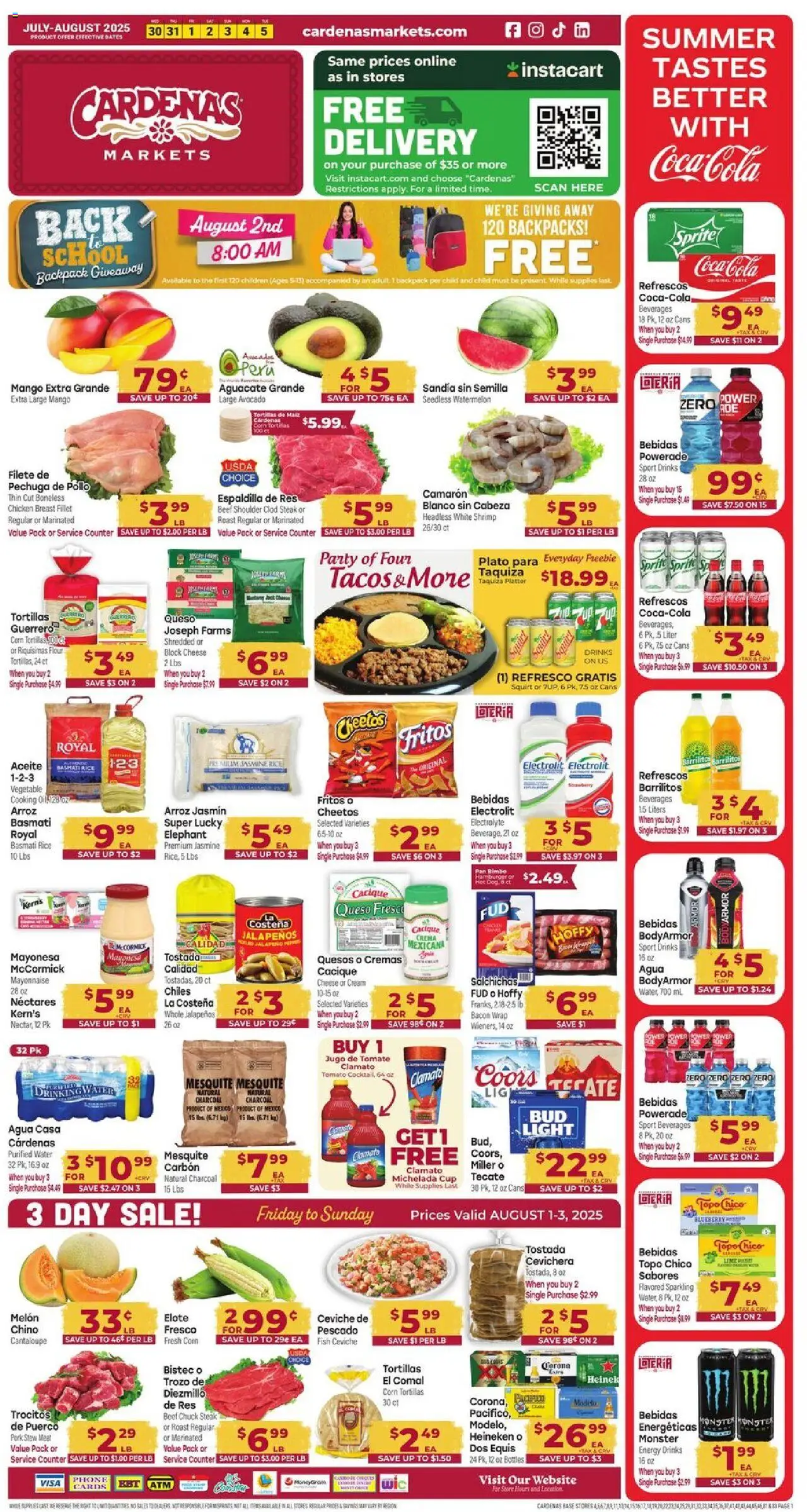 Cardenas Weekly Ad - CA from 07/30/2025 - Flyer - Page number 1
