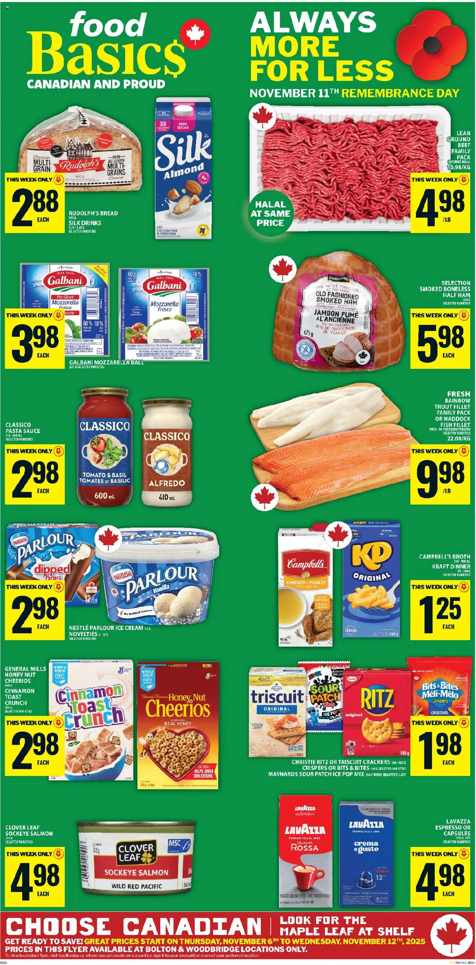 Preview of leaflet Woodbridge from shop Food Basics is valid from Nov 06, 2025
