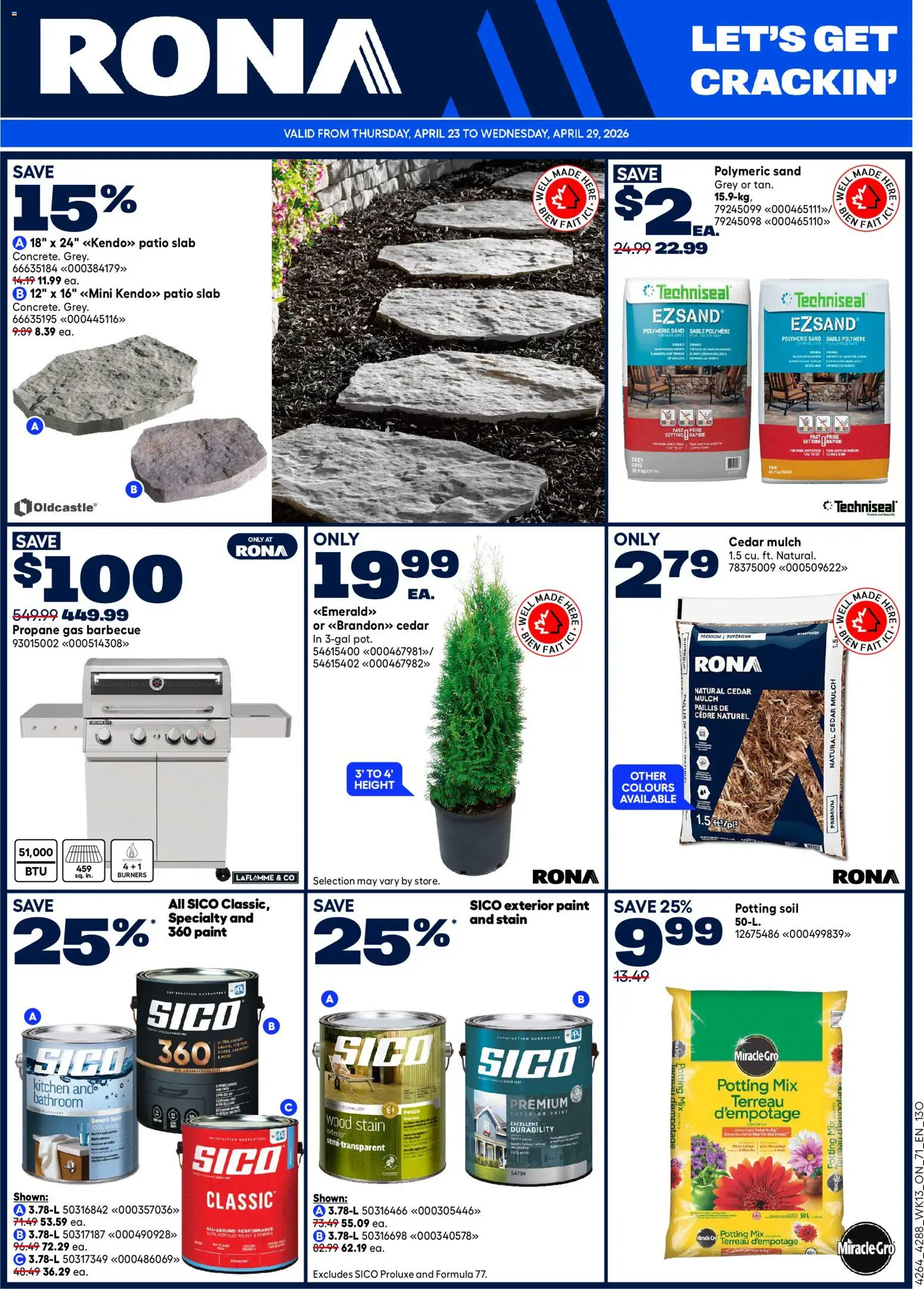 Preview of leaflet Rona weekly flyer from shop Rona is valid from Apr 23, 2026