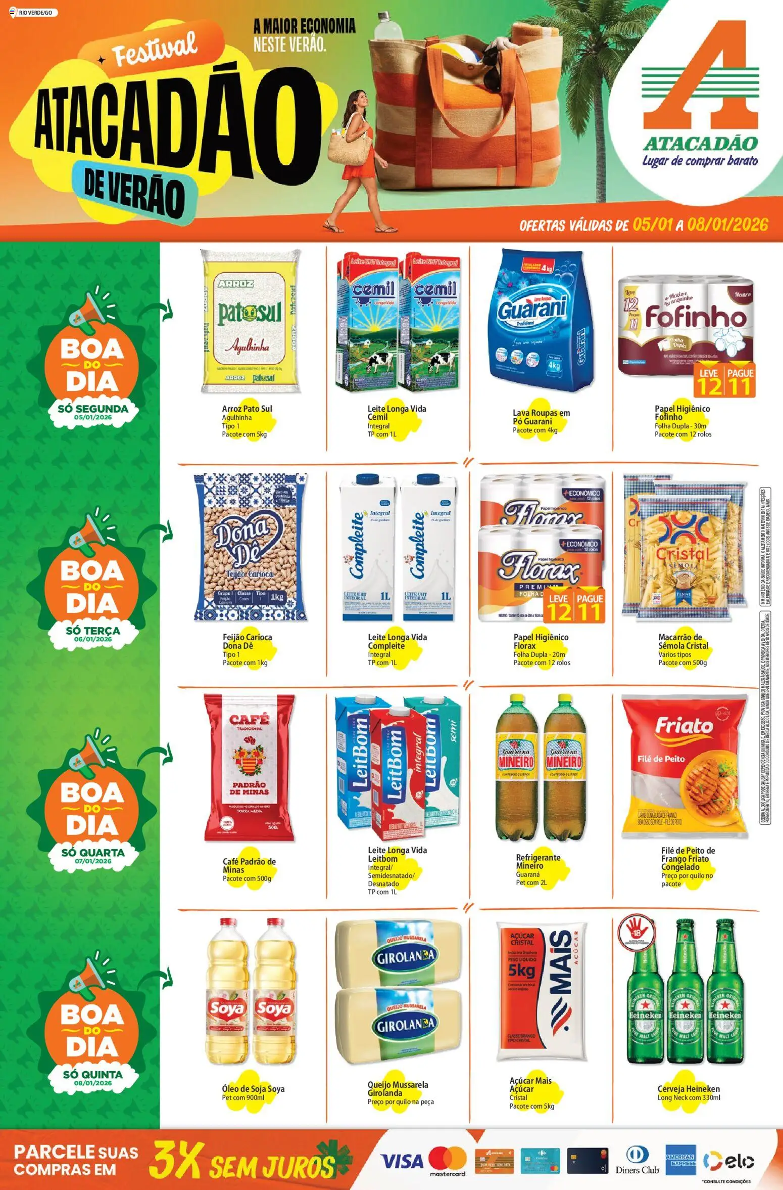 Pré-Visualização do folheto "Ofertas - GO" da loja Atacadão válido a partir de 05/01/2026