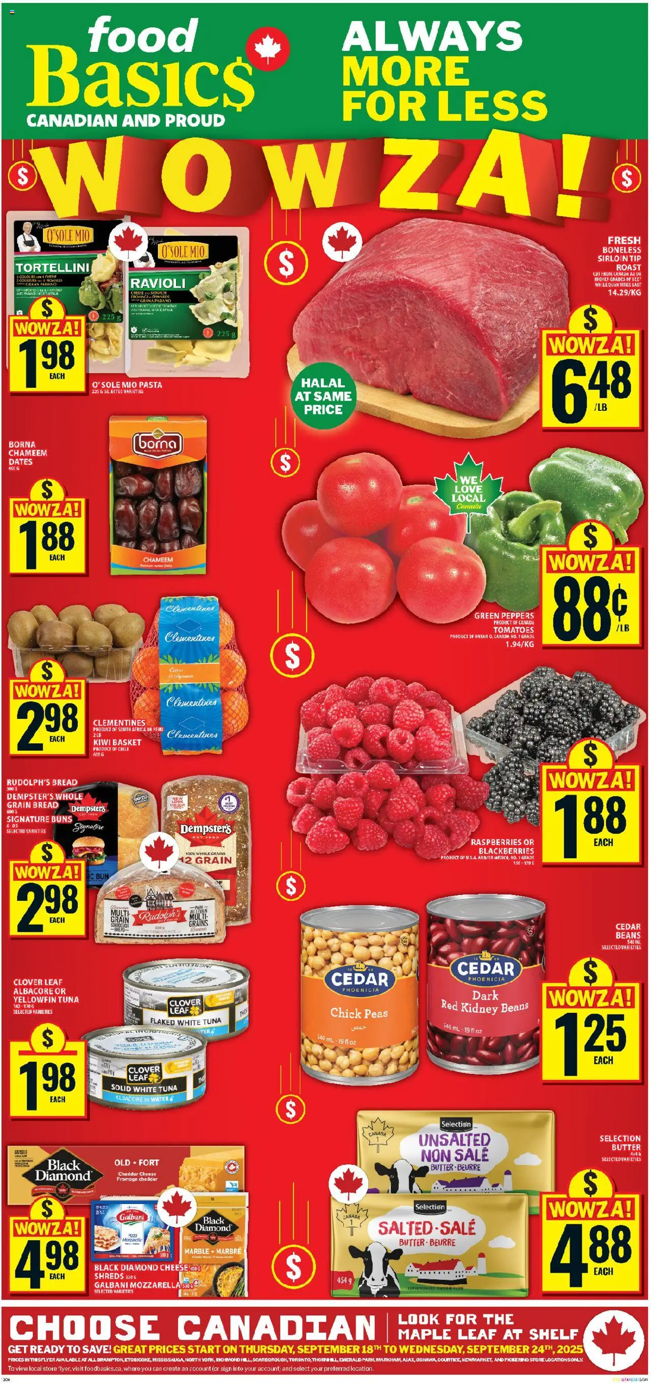 Food Basics flyer valid from Sep 18, 2025 - page number 1