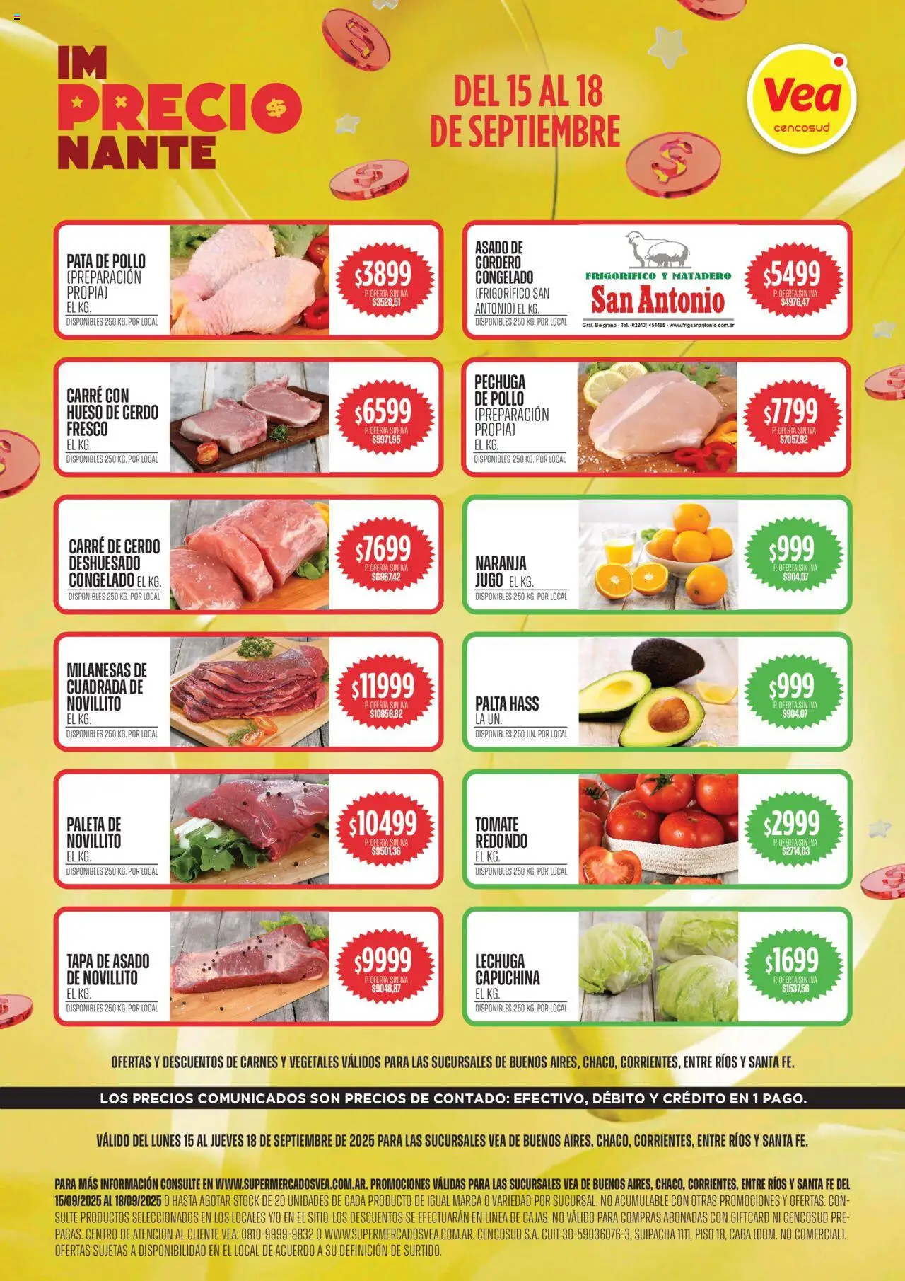 Vea Ofertas del 15/09/2025 >> Catálogo