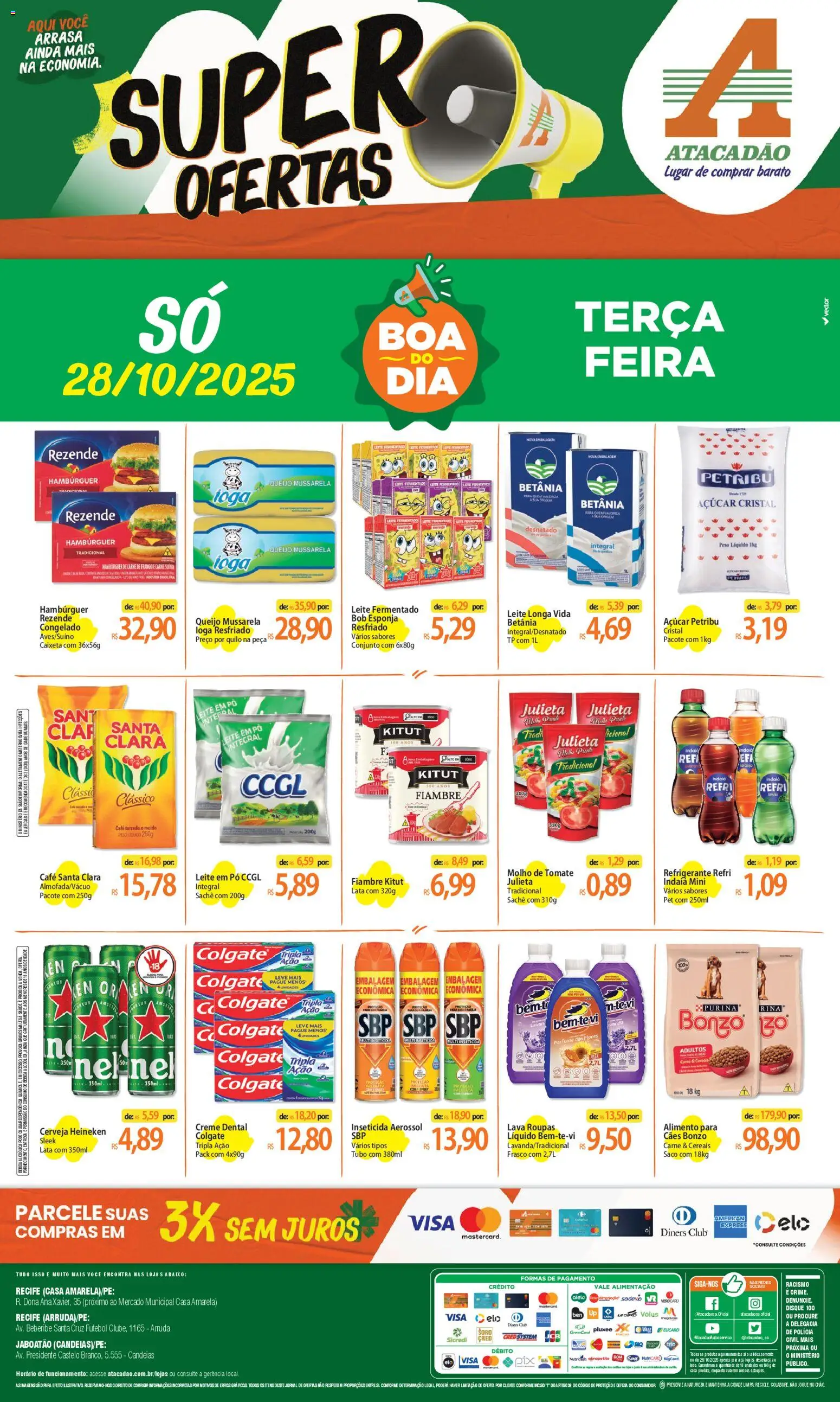 Pré-Visualização do folheto "Ofertas - PE" da loja Atacadão válido a partir de 28/10/2025