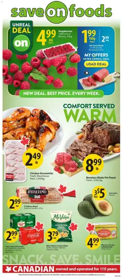 Un aperçu du dépliant Weekly flyer / circulaire du magasin Save on foods est valide à partir 23 oct. 2025