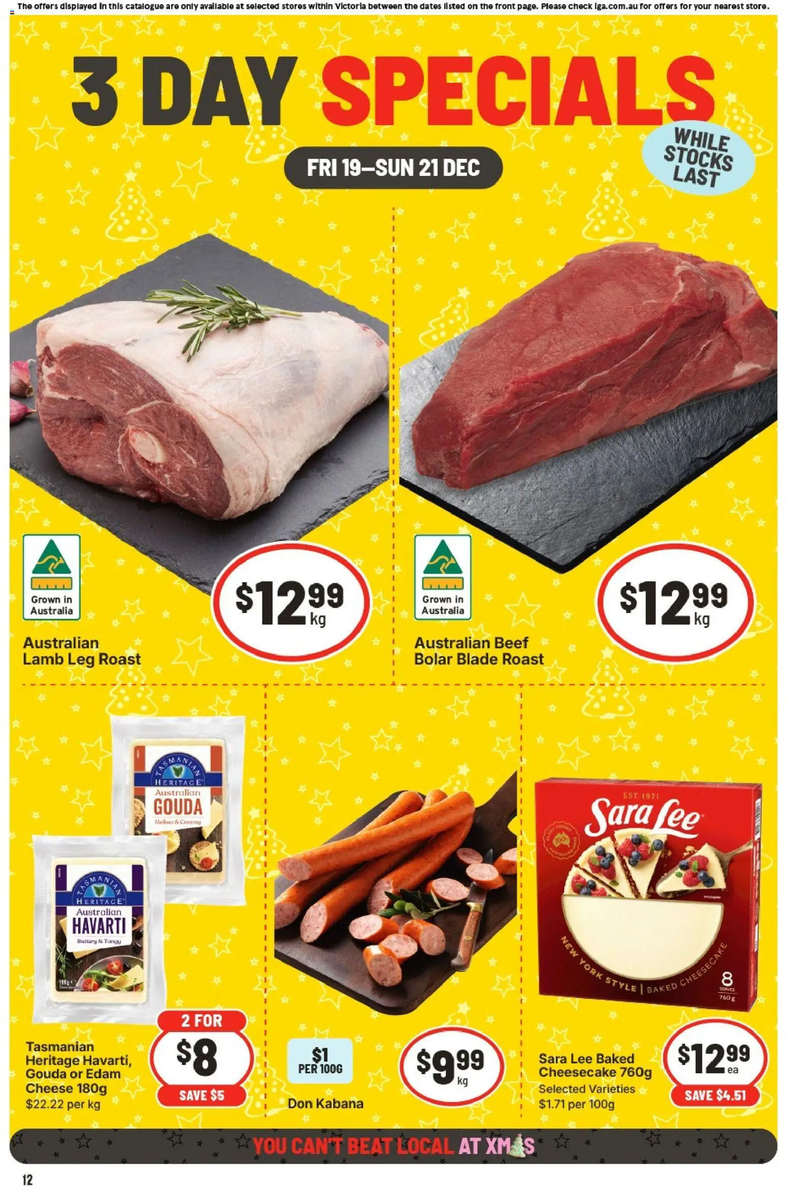 Preview of catalogue 3 Day Specials VIC from shop IGA valid 19/12/2025