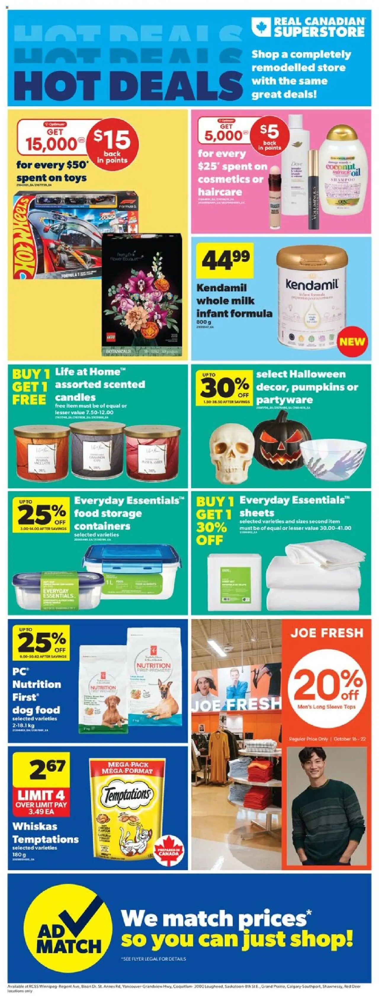 Real Canadian Superstore flyer valid from Oct 16, 2025 - page number 1