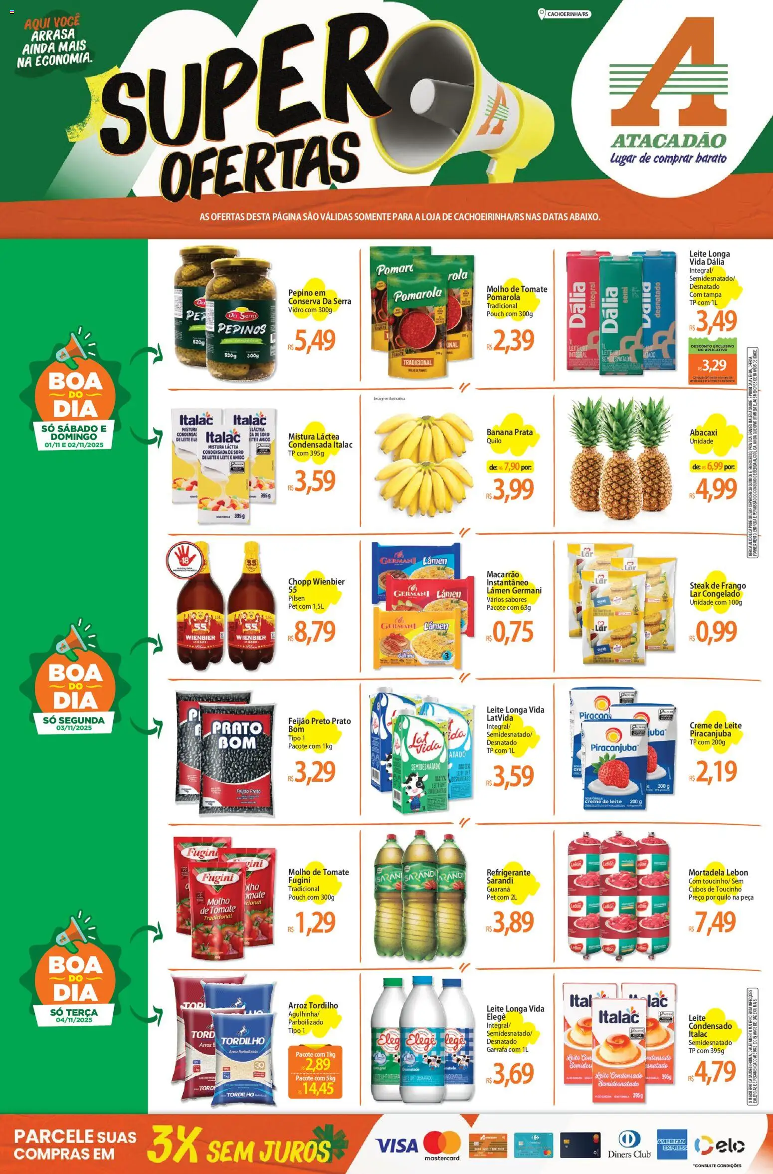 Pré-Visualização do folheto "Ofertas - RS" da loja Atacadão válido a partir de 01/11/2025