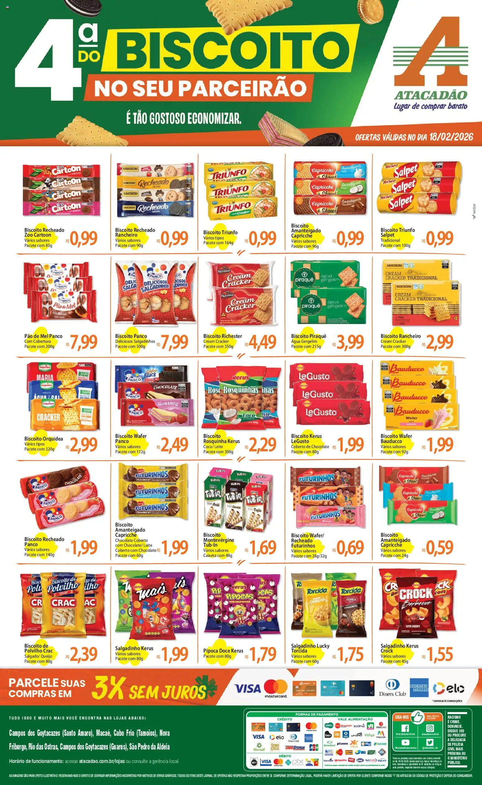 Pré-Visualização do folheto "Ofertas - RJ" da loja Atacadão válido a partir de 18/02/2026