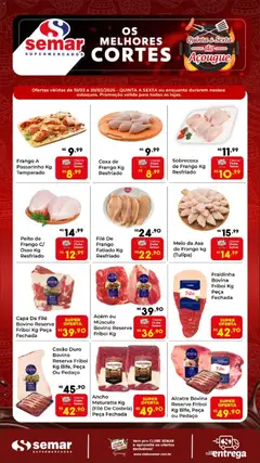 Pré-Visualização do folheto "Semar Supermercado ofertas do Açougue" da loja Semar Supermercado válido a partir de 19/03/2026
