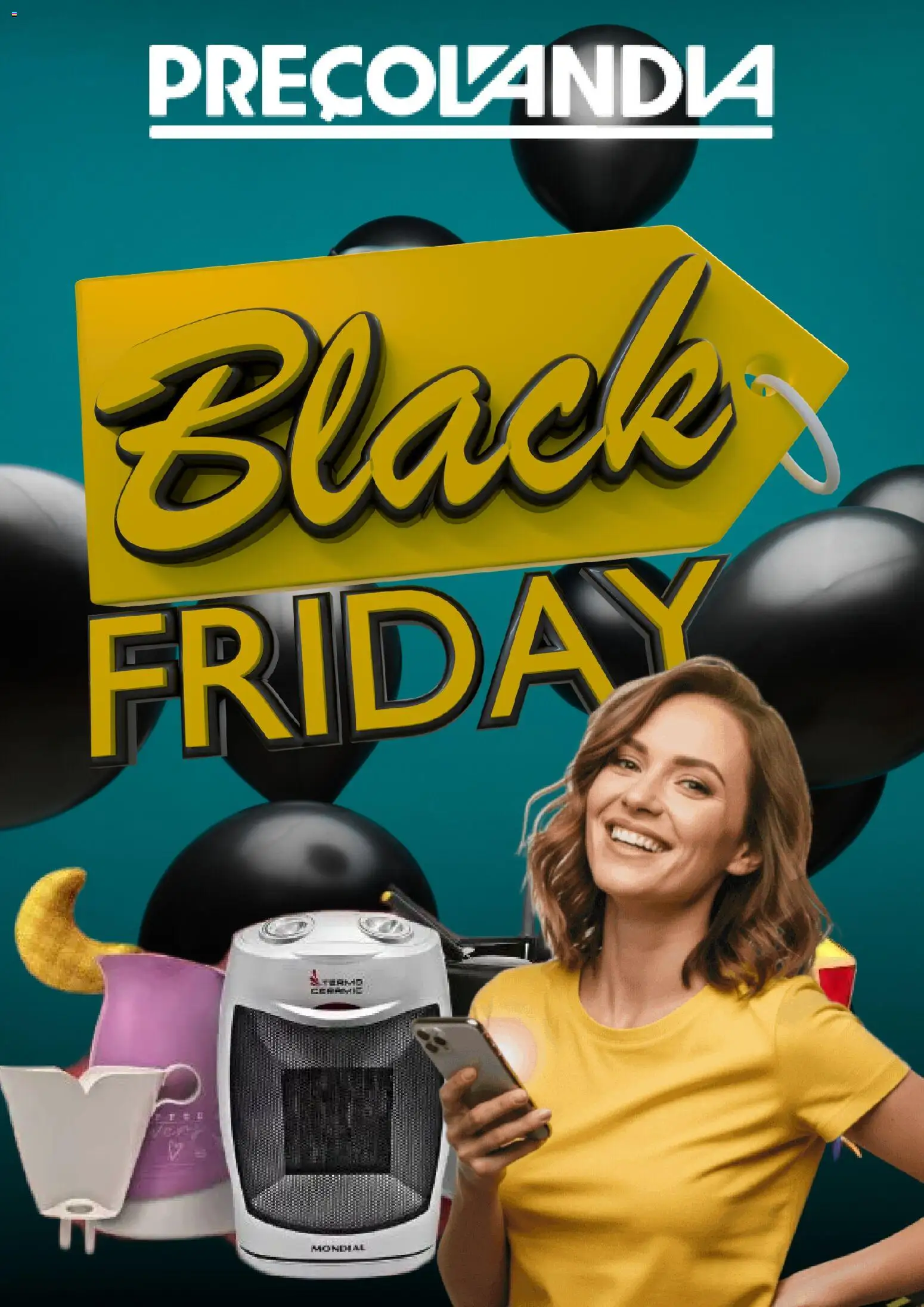 Pré-Visualização do folheto "Black Friday" da loja Preçolandia válido a partir de 03/11/2025