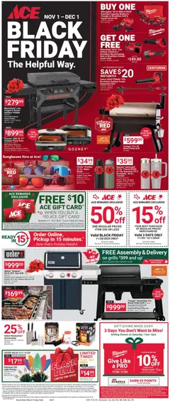 Ad Preview of ACE Hardware Black Friday from 11/01/2025
