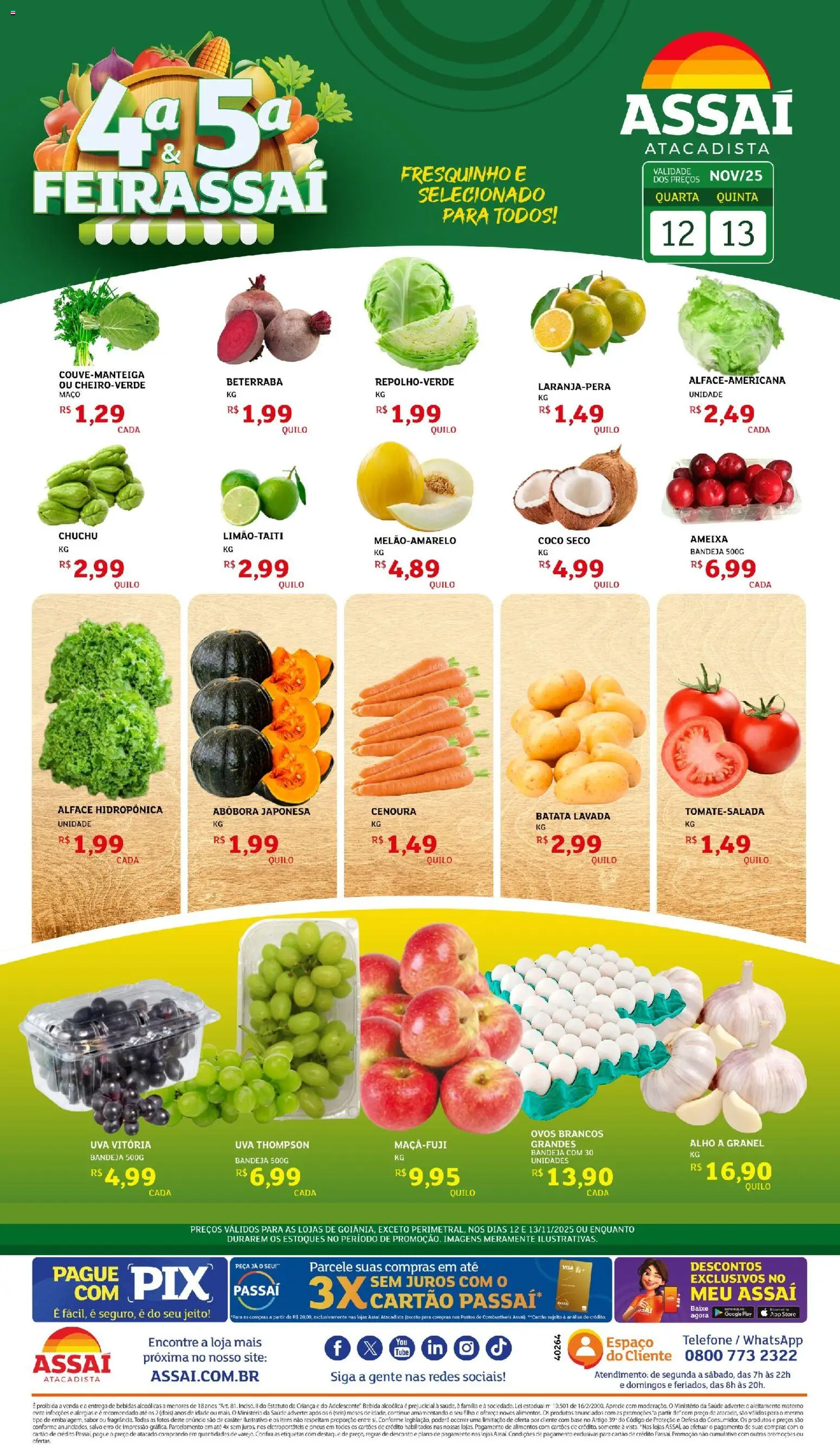 Pré-Visualização do folheto "Encarte - GO" da loja Assaí Atacadista válido a partir de 13/11/2025