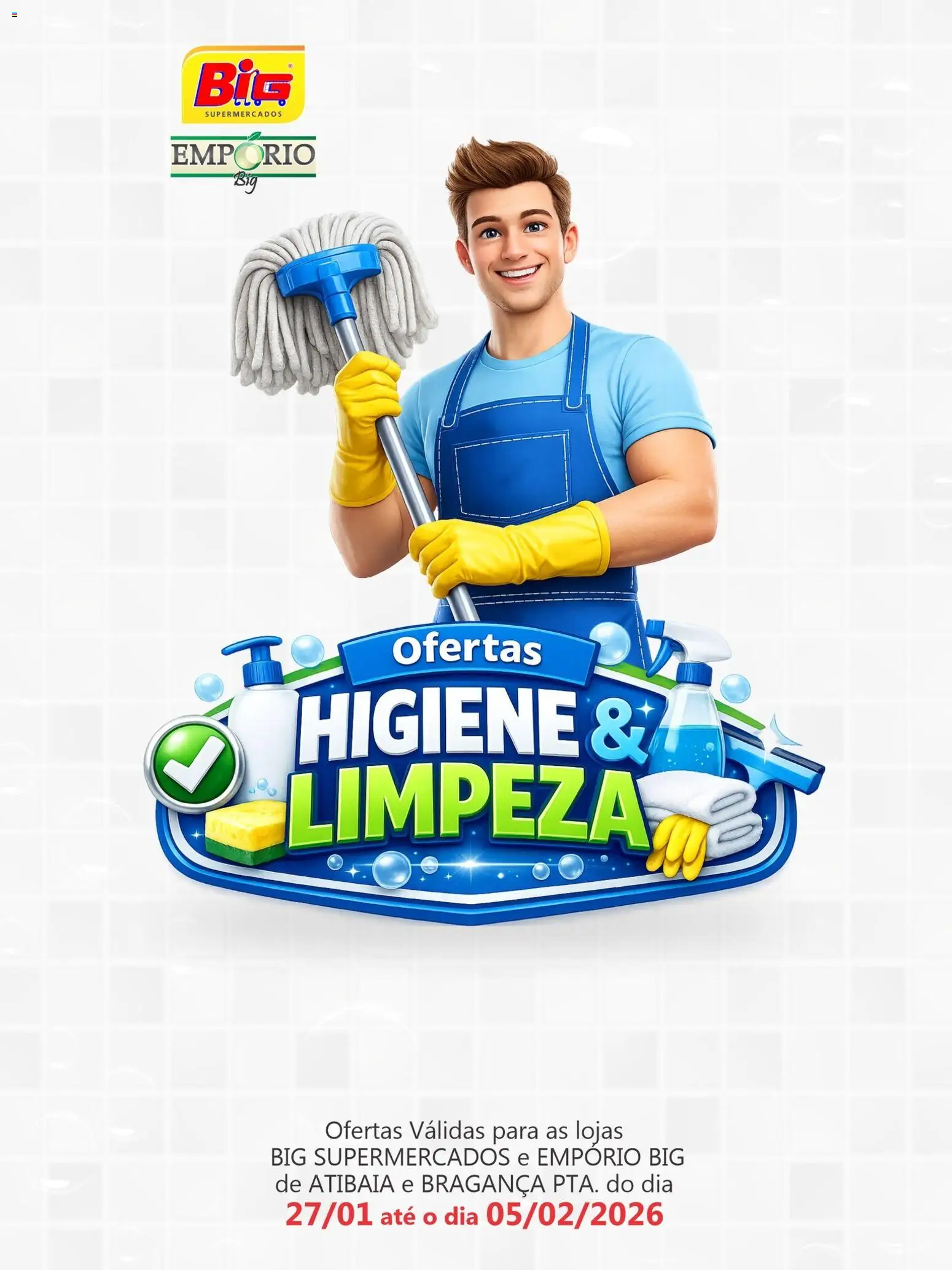 Pré-Visualização do folheto "Ofertas de Higiene & Limpeza" da loja Big Supermercados válido a partir de 27/01/2026