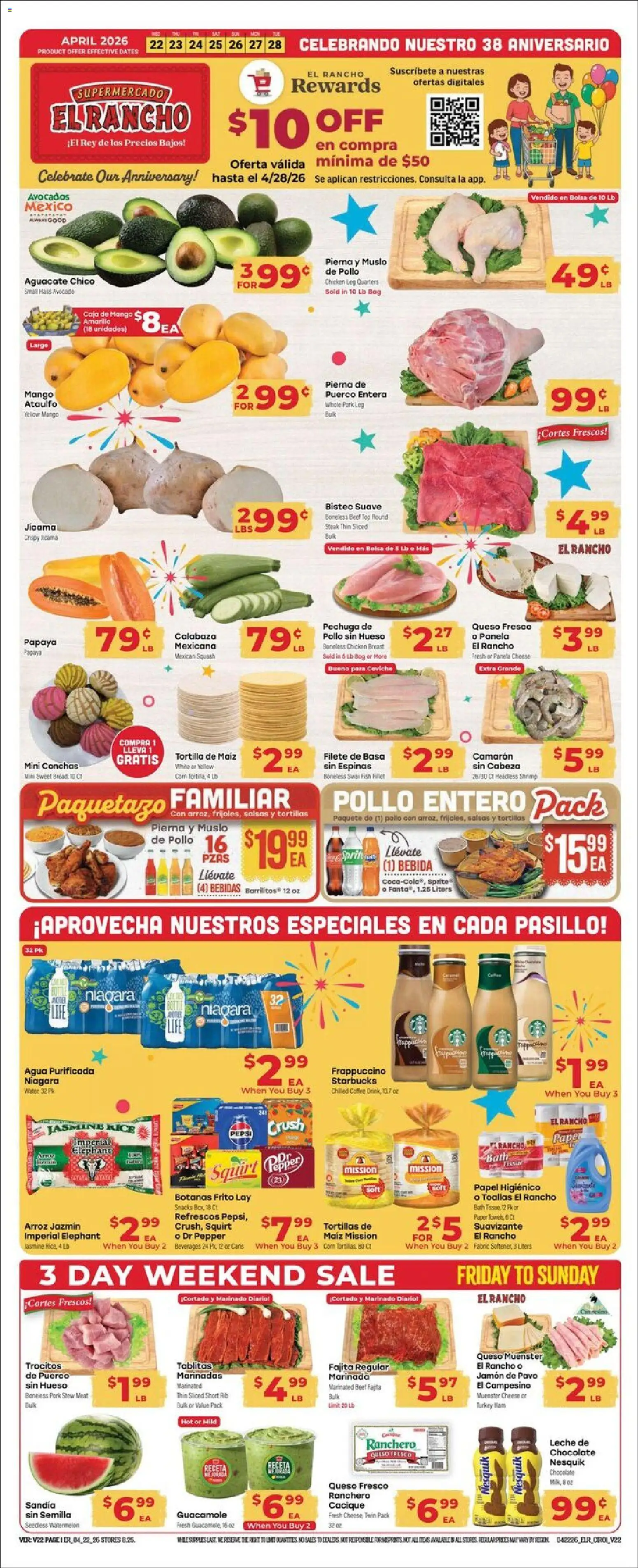 Ad Preview of El Rancho El Rancho Weekly Ad from 04/22/2026