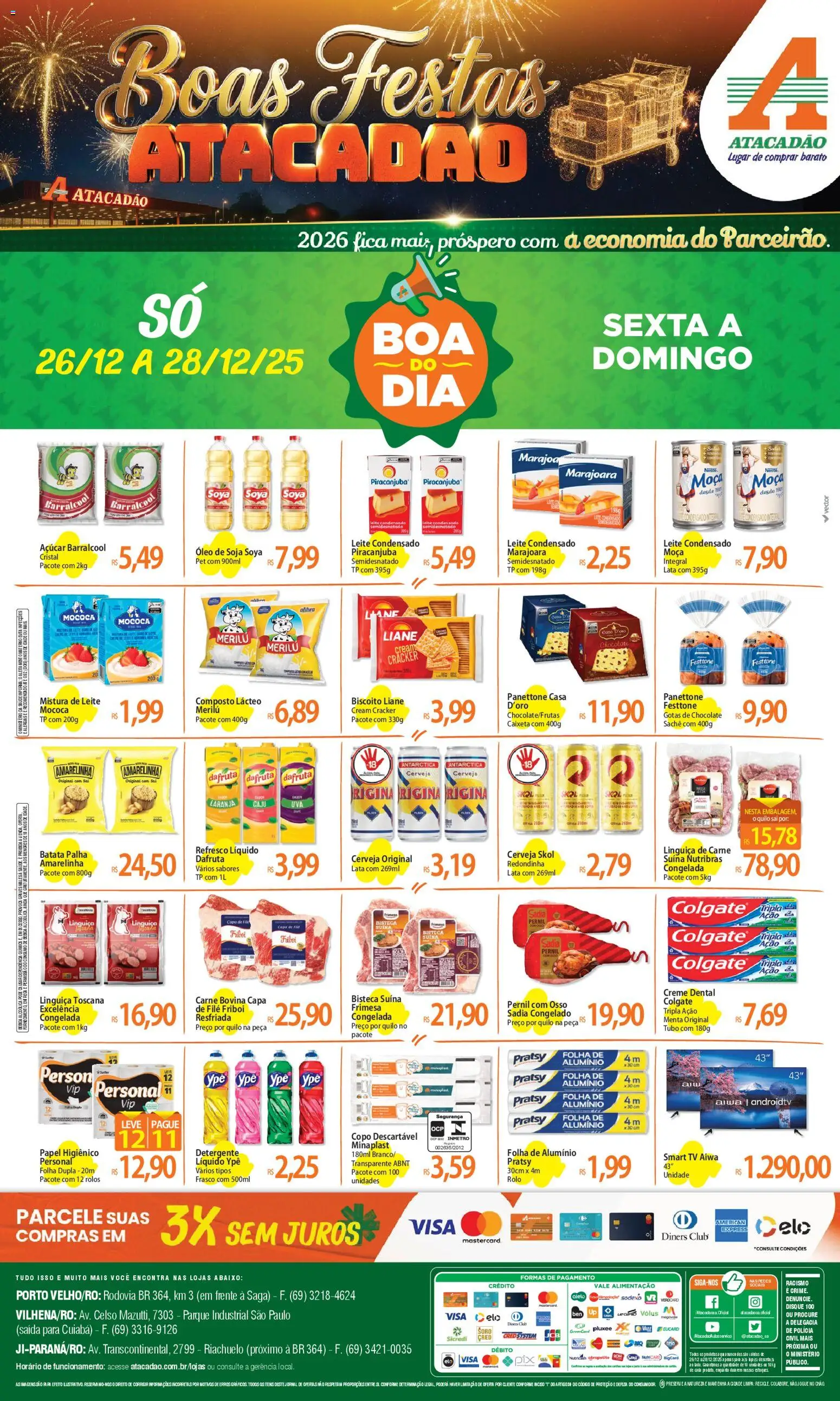 Pré-Visualização do folheto "Ofertas - RO" da loja Atacadão válido a partir de 26/12/2025