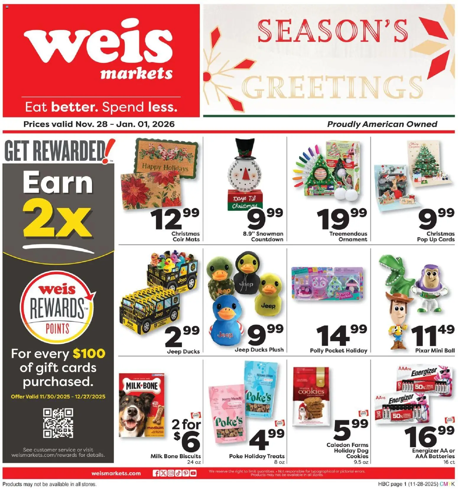 Ad Preview of Weis Ad from 11/28/2025