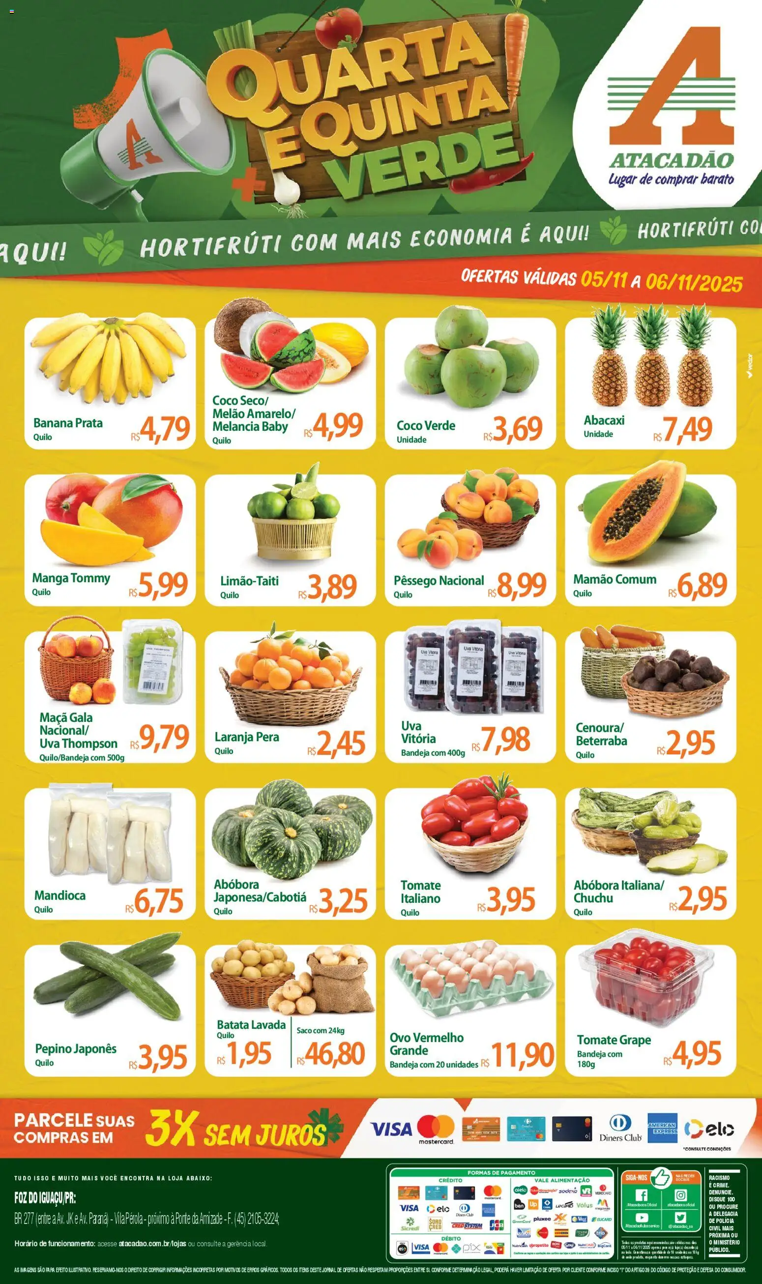 Pré-Visualização do folheto "Ofertas - PR" da loja Atacadão válido a partir de 05/11/2025