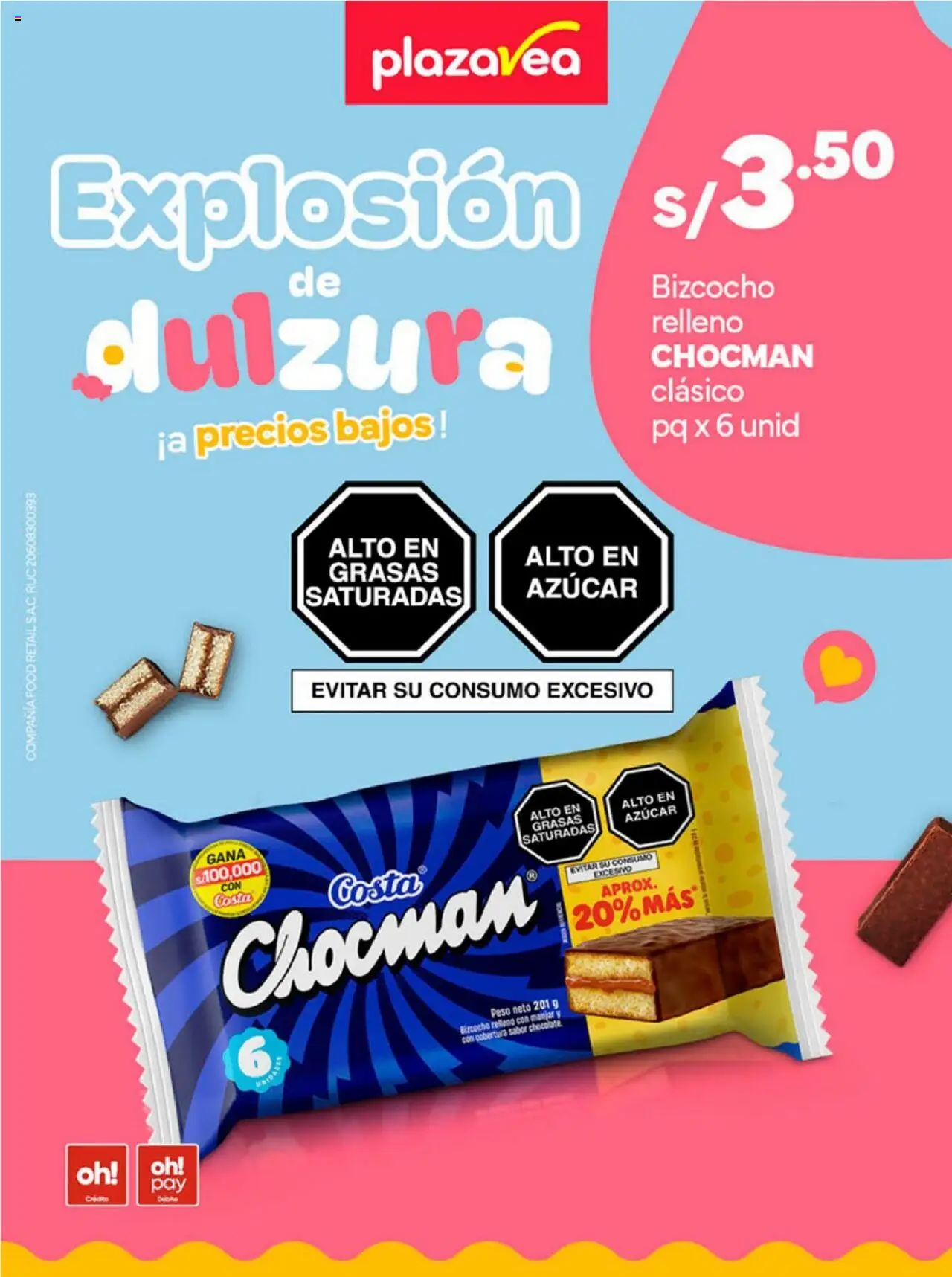 Plaza Vea Díptico Confitería (04/08/2025 - 17/08/2025) - ofertas de hoy - número de página 1 - Azúcar, Peso, Explosión