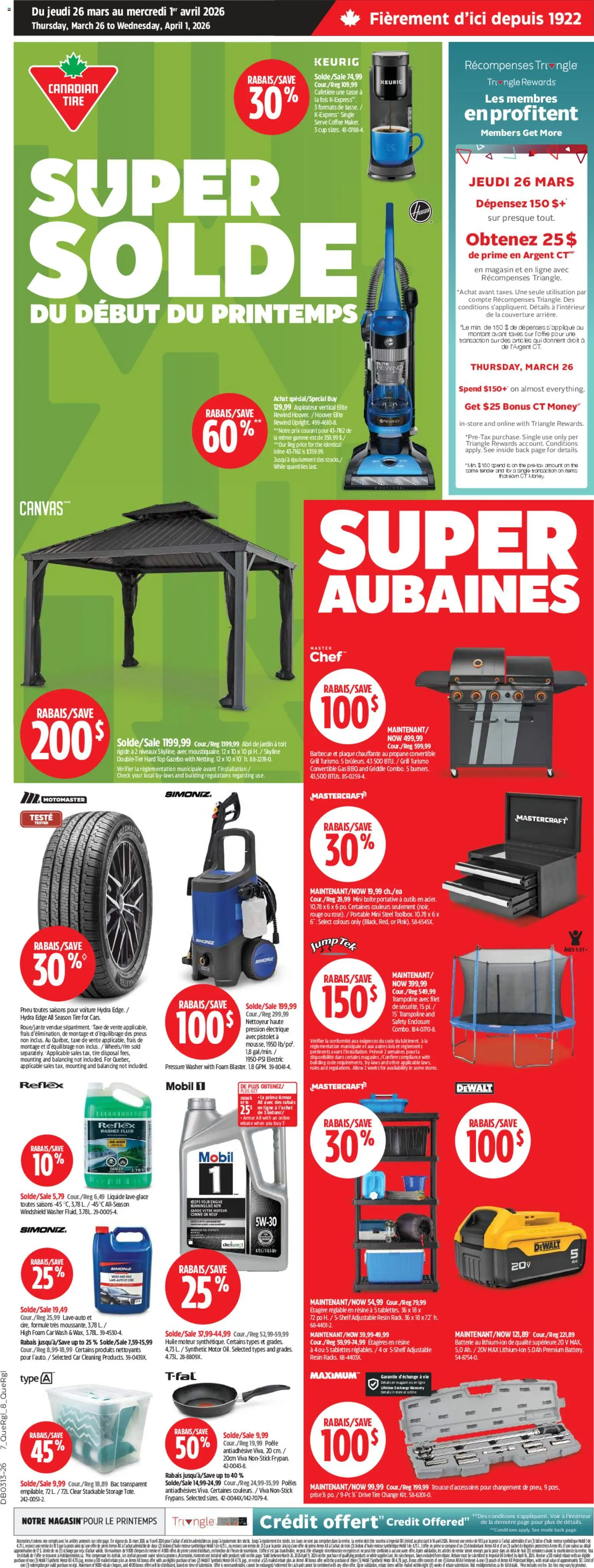 Preview of leaflet Canadian Tire circulaire from shop Canadian Tire is valid from Mar 26, 2026