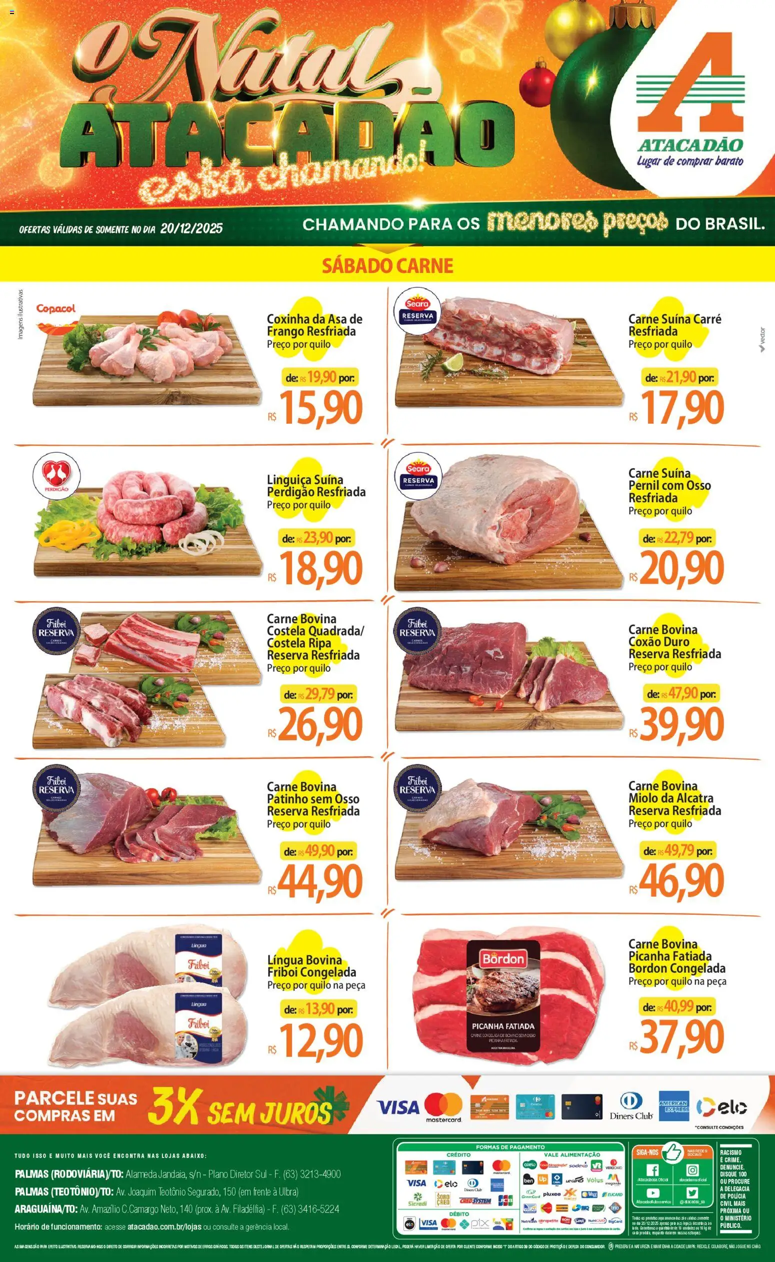 Pré-Visualização do folheto "Ofertas - TO" da loja Atacadão válido a partir de 20/12/2025