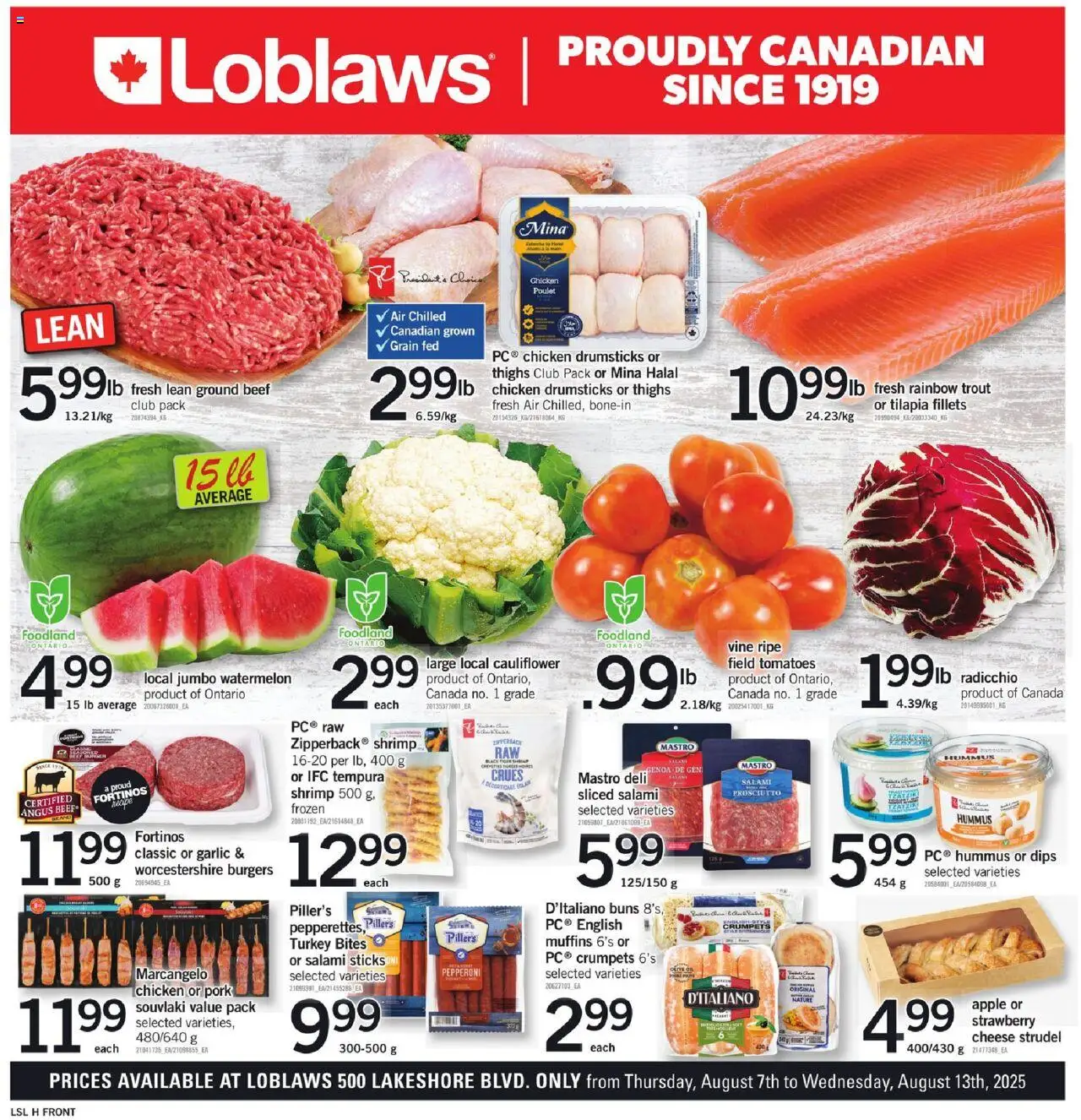 Loblaws flyer valid from Aug 07, 2025 - page number 1