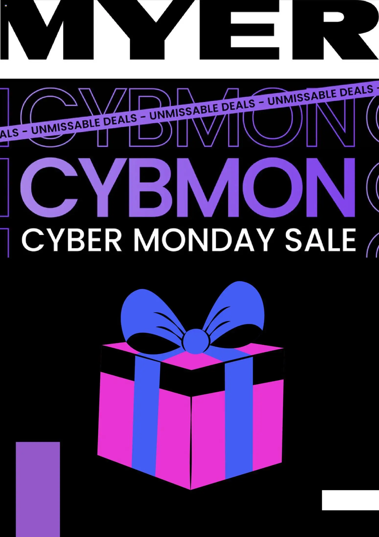 Preview of catalogue Cyber Monday from shop Myer valid 01/12/2025