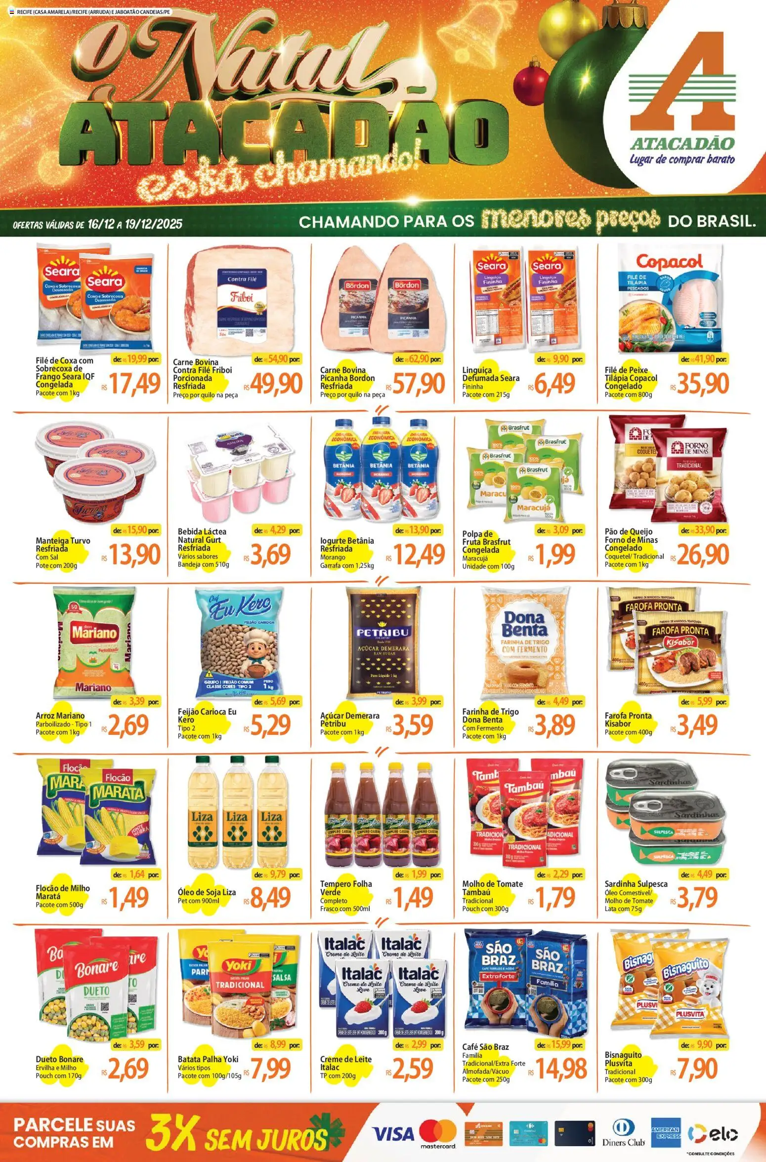 Pré-Visualização do folheto "Ofertas - PE" da loja Atacadão válido a partir de 16/12/2025