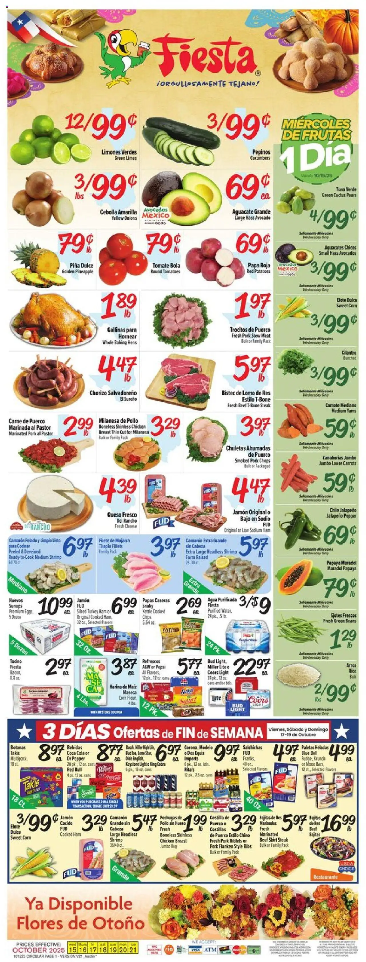 Fiesta Mart Weekly Ad from 10/15/2025 - Flyer - Page number 1