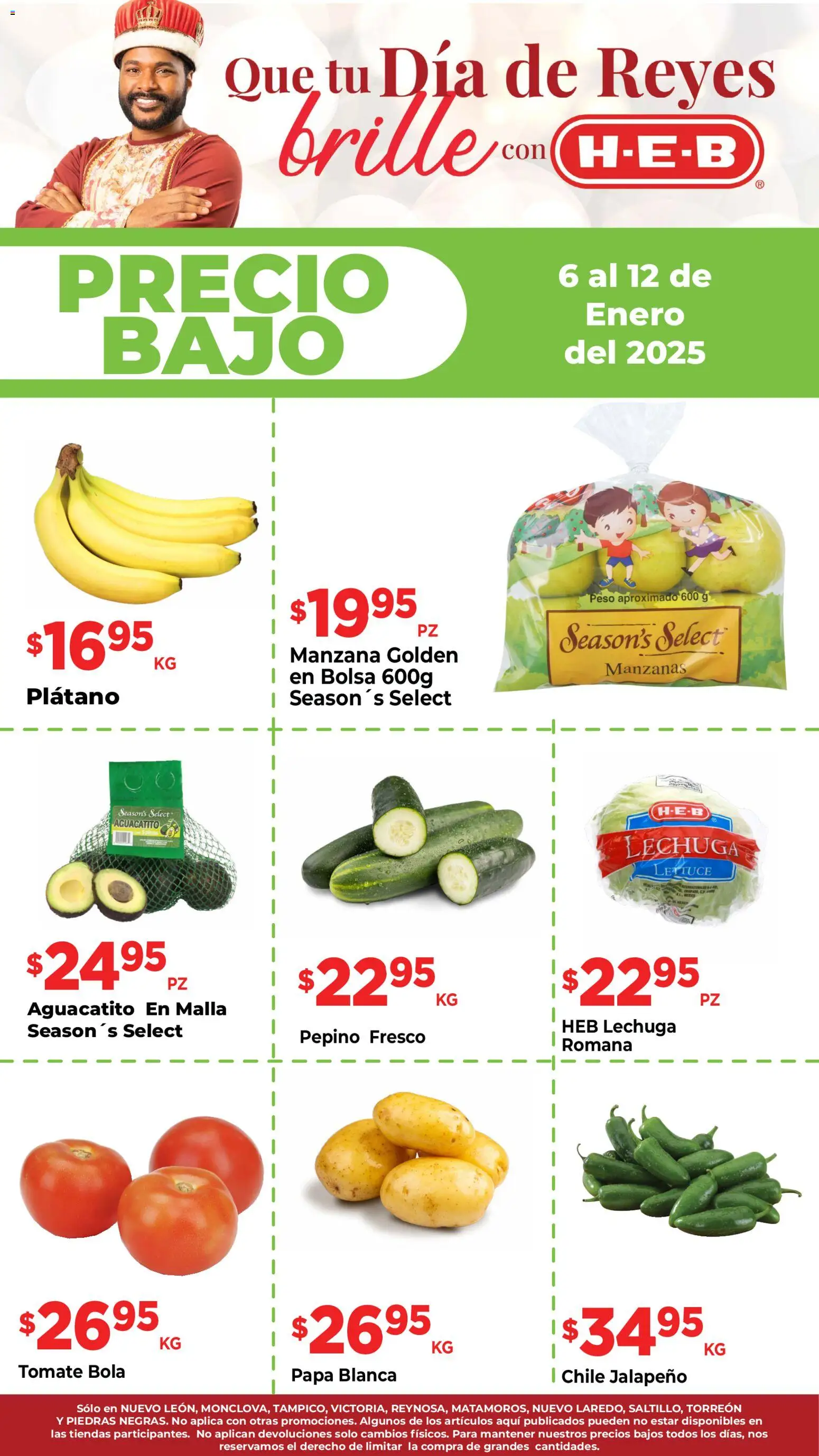 Vista previa las ofertas de la tienda H-E-B - Folleto Precio Bajo desde el 06/01/2026 