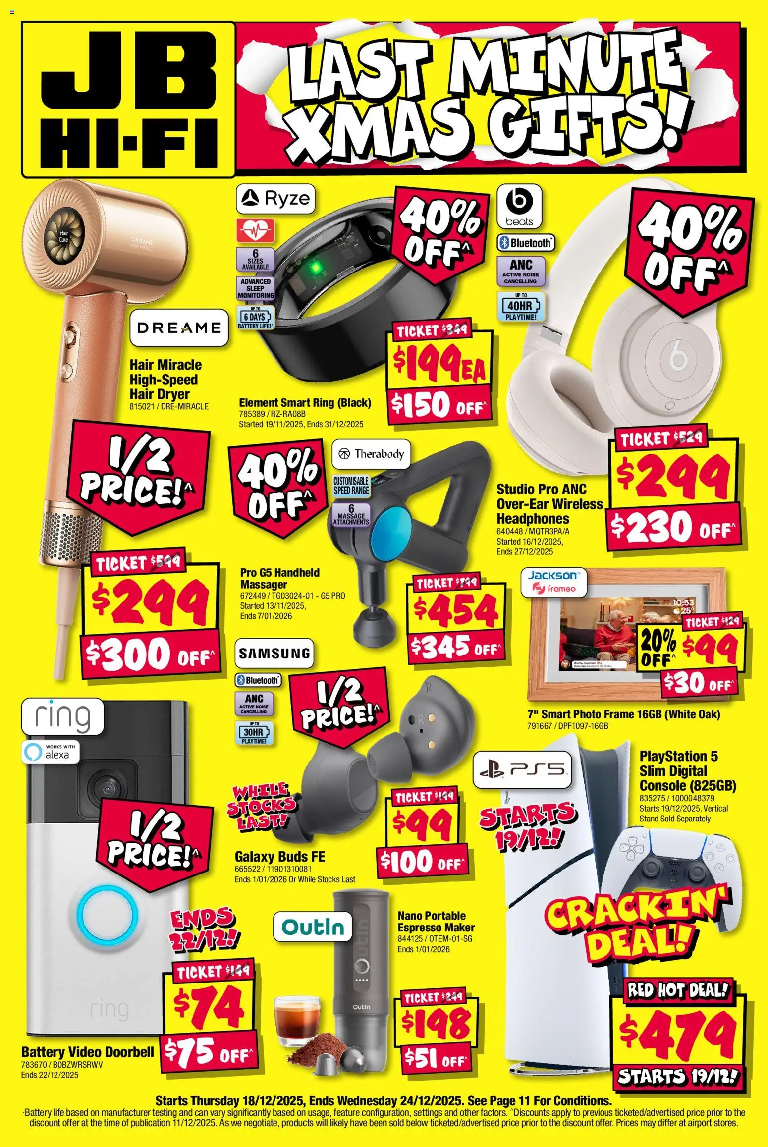 Preview of catalogue Last Minute Xmas Gifts from shop JB Hi-Fi valid 18/12/2025
