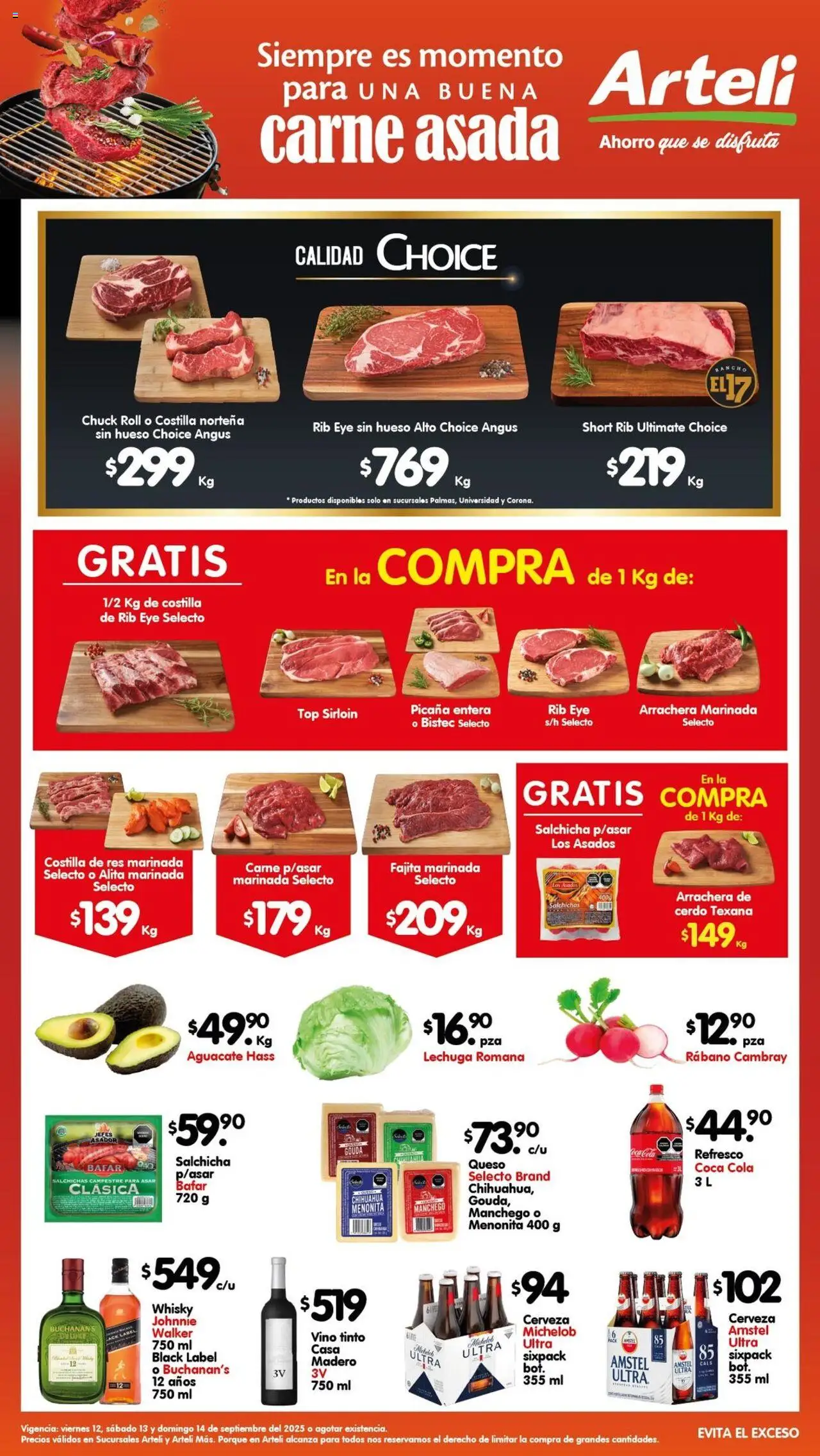 Folleto Arteli Carnes & Cortes Arteli y sus promociones válidas desde el 12/09/2025 - Número de página 1