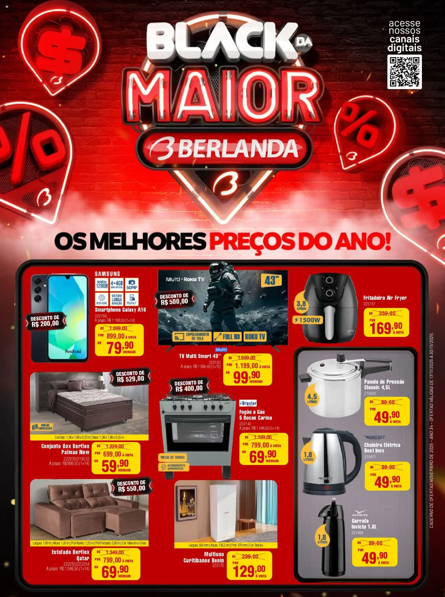 Pré-Visualização do folheto "Black Friday" da loja Berlanda válido a partir de 17/11/2025