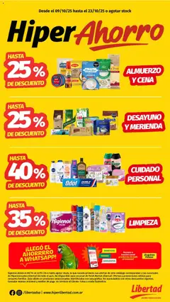 Vista previa del folleto de la tienda Hipermercado Libertad válido desde el 09/10/2025 