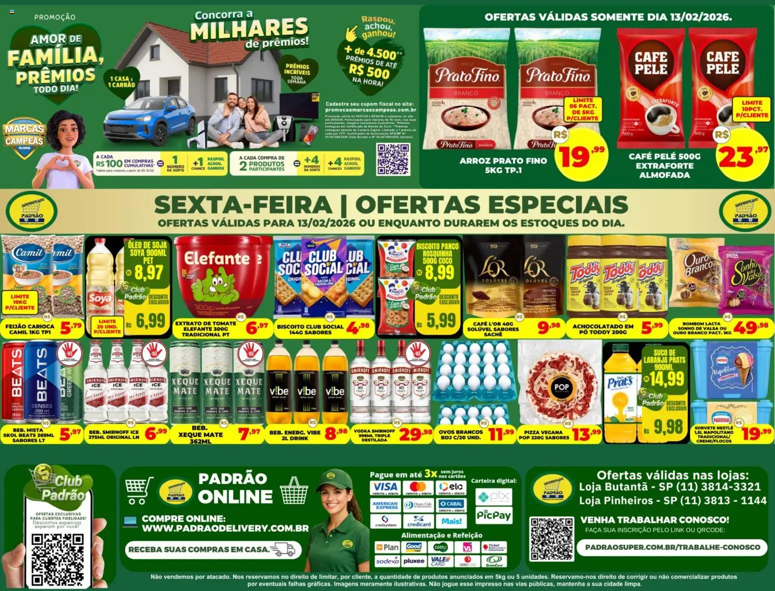 Pré-Visualização do folheto "Ofertas Especiais" da loja Supermercado Padrão válido a partir de 13/02/2026