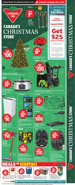 Un aperçu du dépliant Weekly Flyer du magasin Canadian Tire est valide à partir 20 nov. 2025
