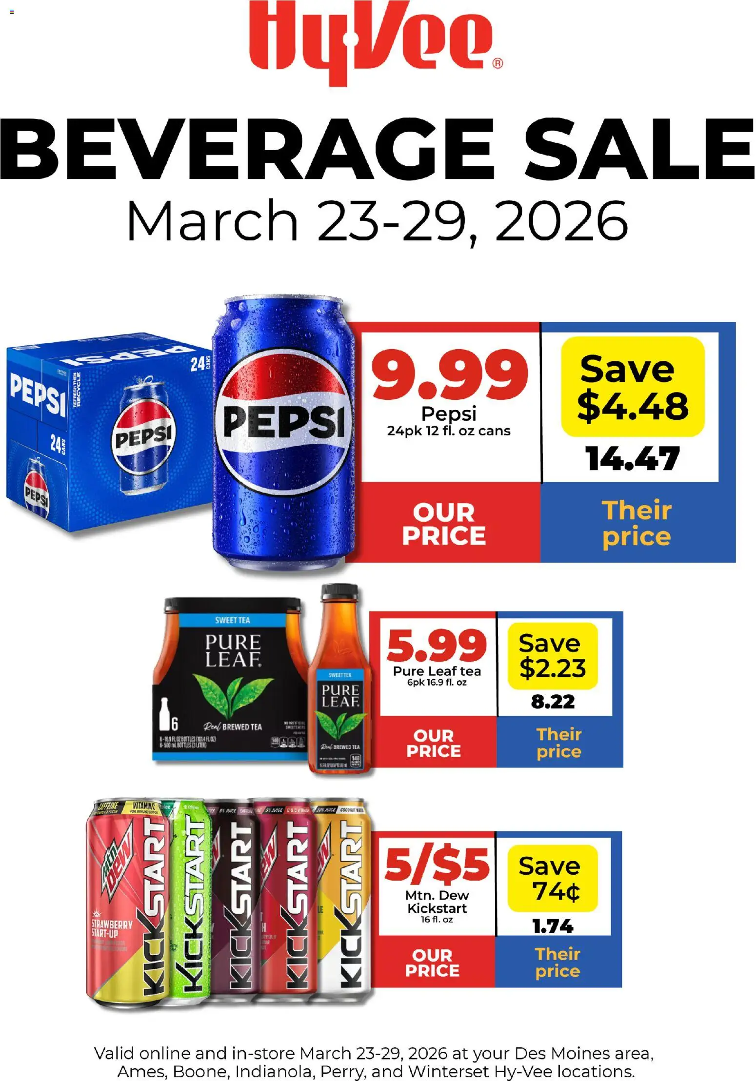 Ad Preview of HyVee HyVee Beverage Sale from 03/23/2026