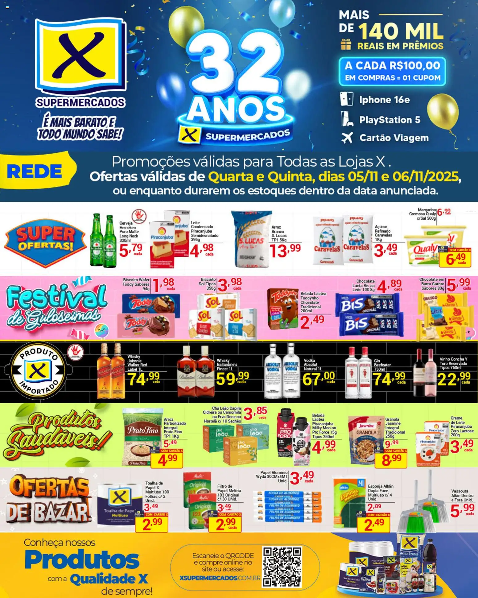 Pré-Visualização do folheto "Ofertas da semana" da loja X Supermercados válido a partir de 05/11/2025