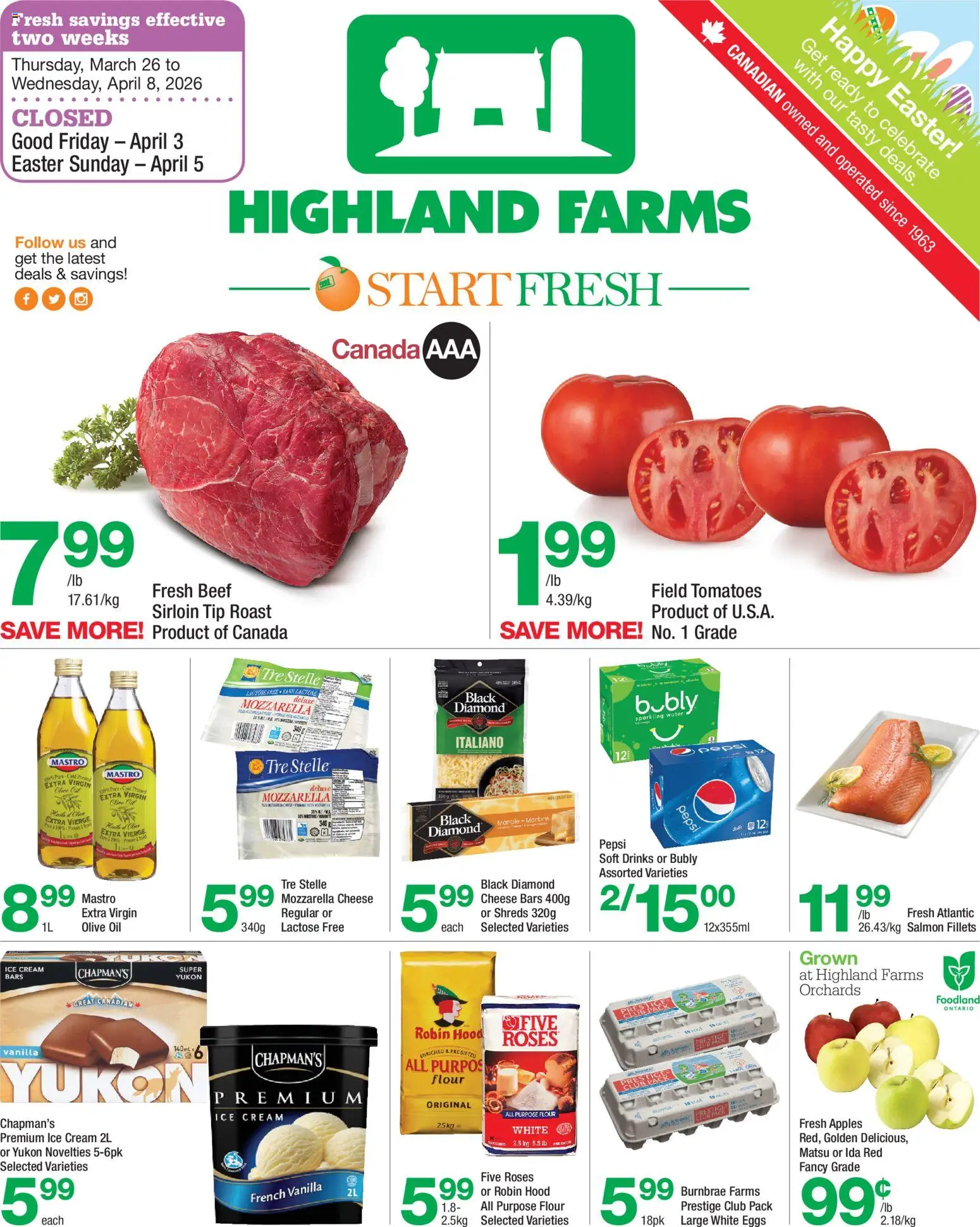 Preview of leaflet Highland Farms weekly flyer / circulaire from shop Highland Farms is valid from Mar 26, 2026