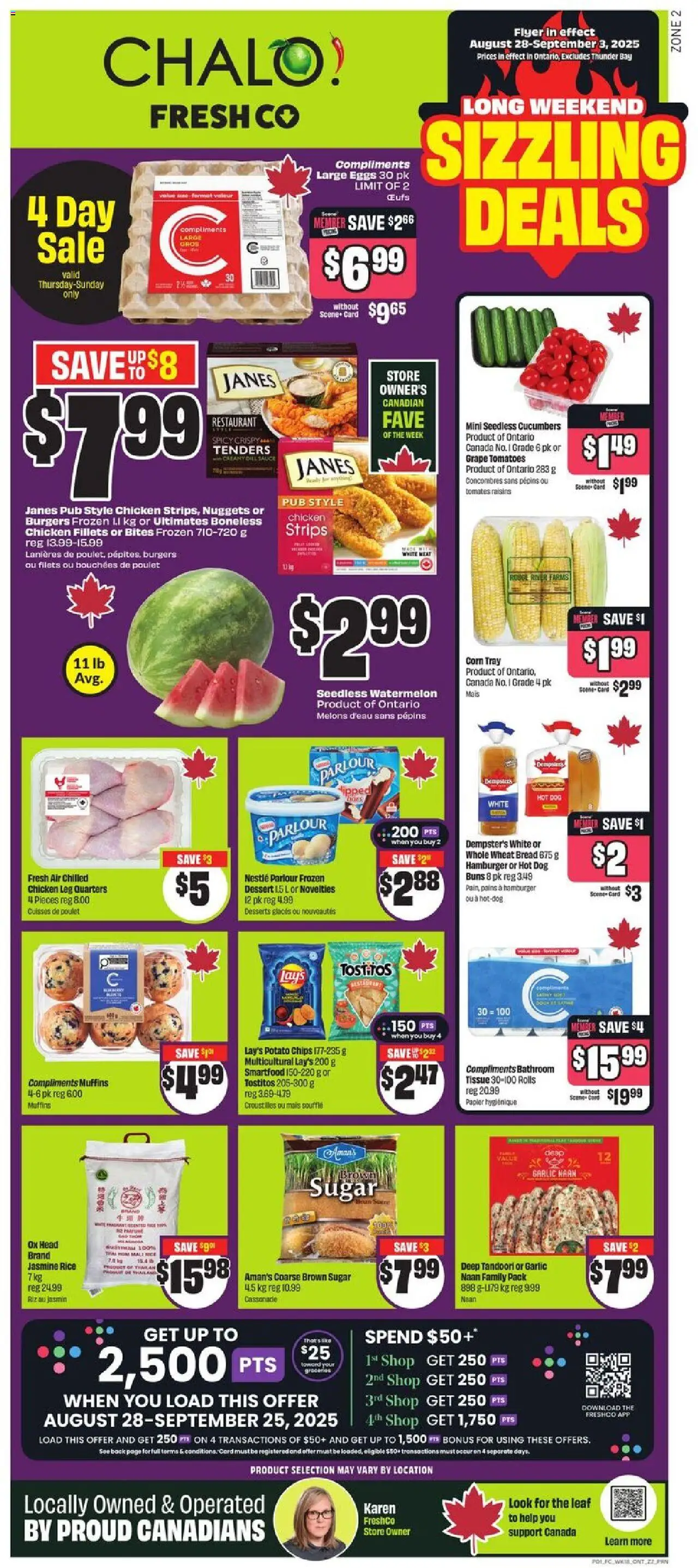 FreshCo flyer valid from Aug 28, 2025 - page number 1