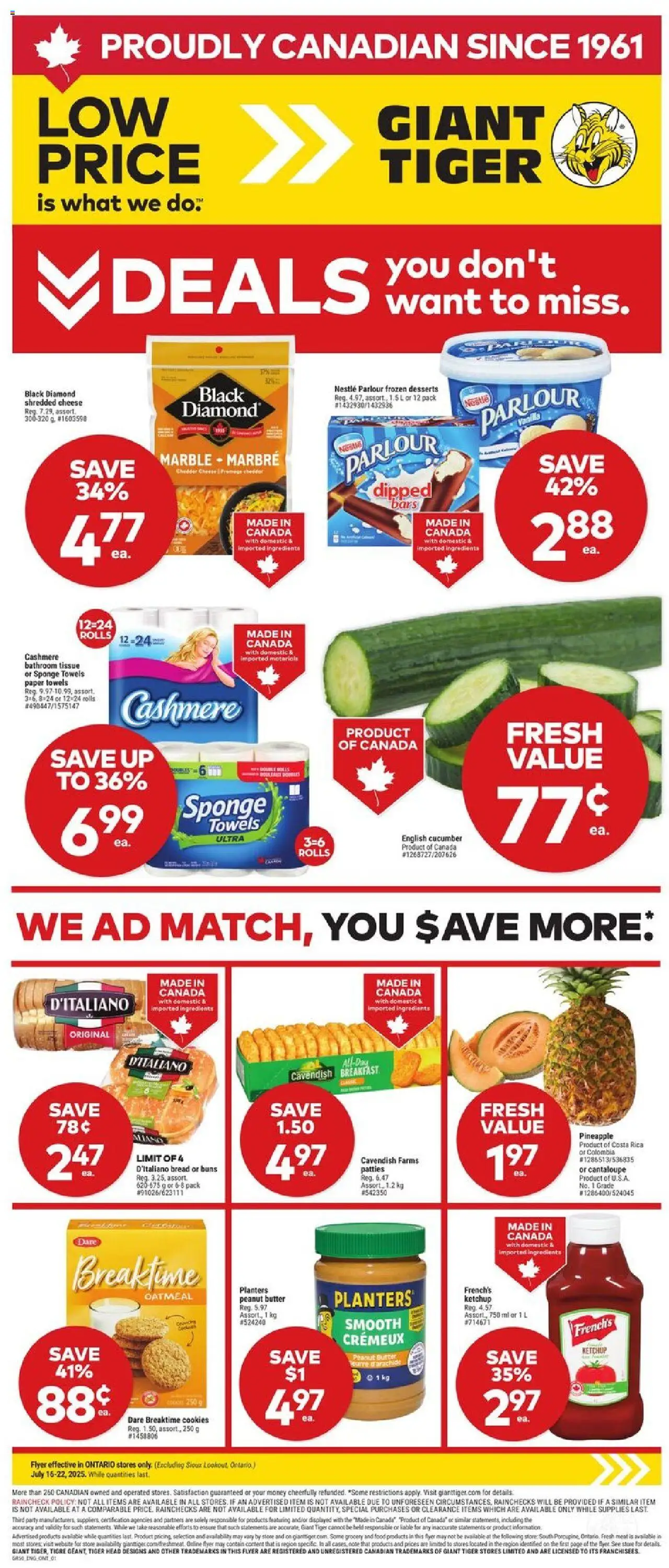 Giant Tiger flyer valid from Jul 16, 2025 - page number 1