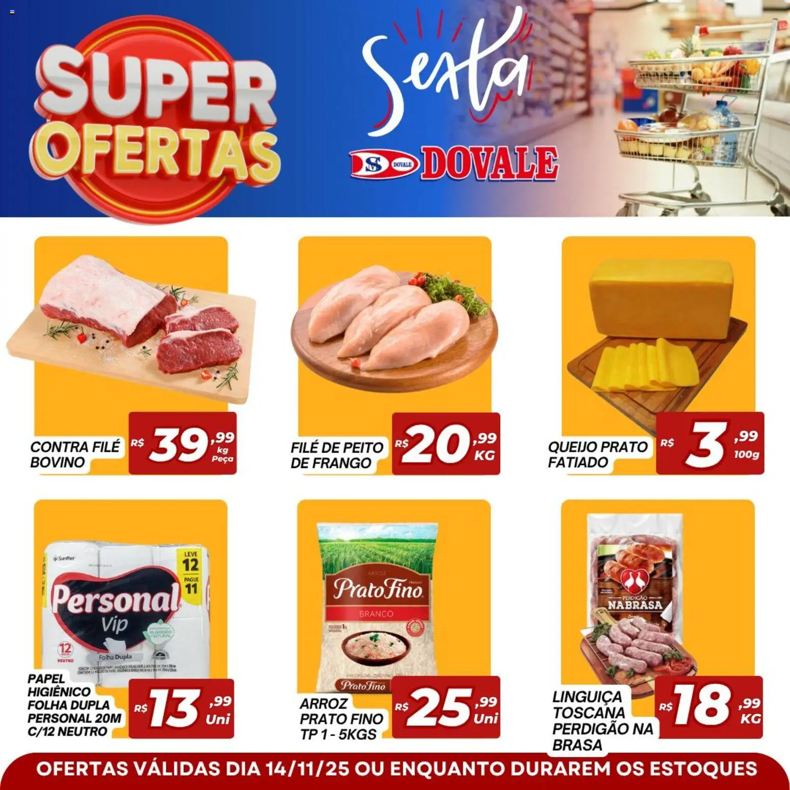 Pré-Visualização do folheto "Ofertas do Dia" da loja Dovale válido a partir de 14/11/2025