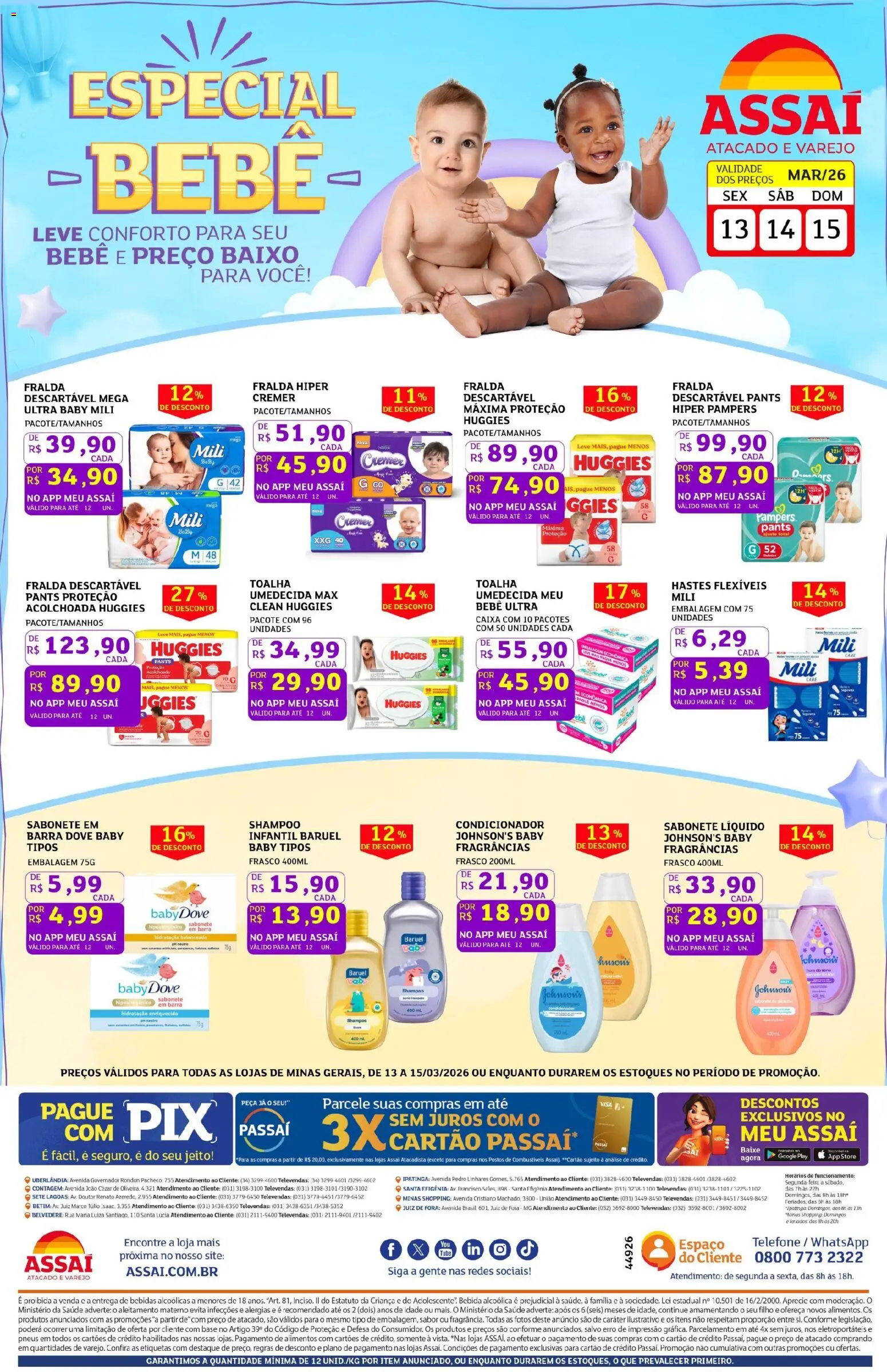 Pré-Visualização do folheto "Assaí Atacadista ofertas - MG" da loja Assaí Atacadista válido a partir de 13/03/2026