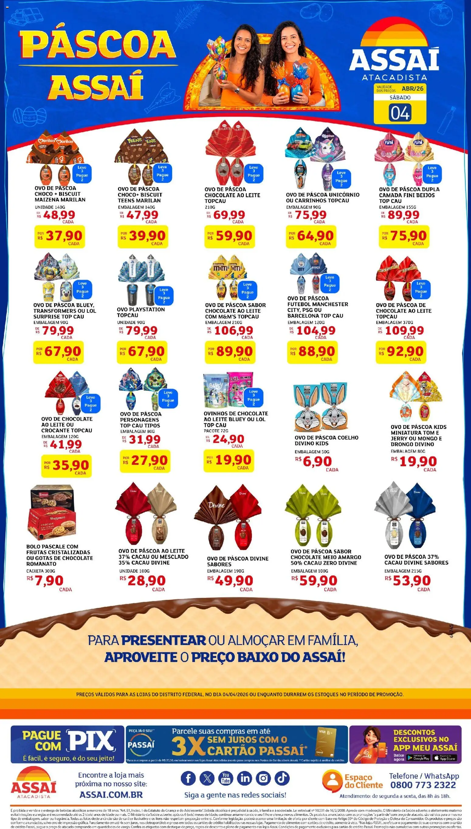 Pré-Visualização do folheto "Assaí Atacadista ofertas - DF" da loja Assaí Atacadista válido a partir de 04/04/2026
