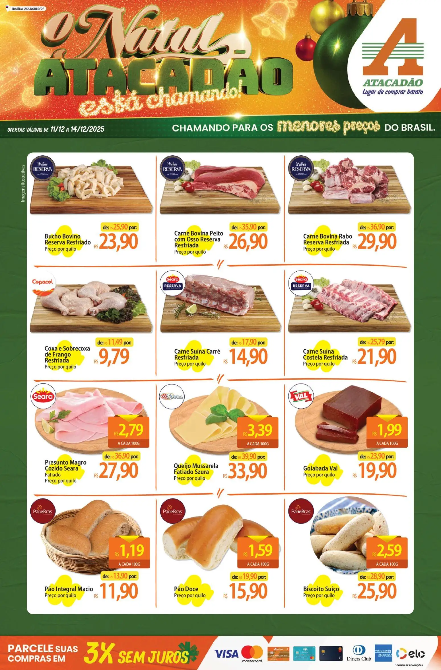 Pré-Visualização do folheto "Ofertas - DF" da loja Atacadão válido a partir de 11/12/2025