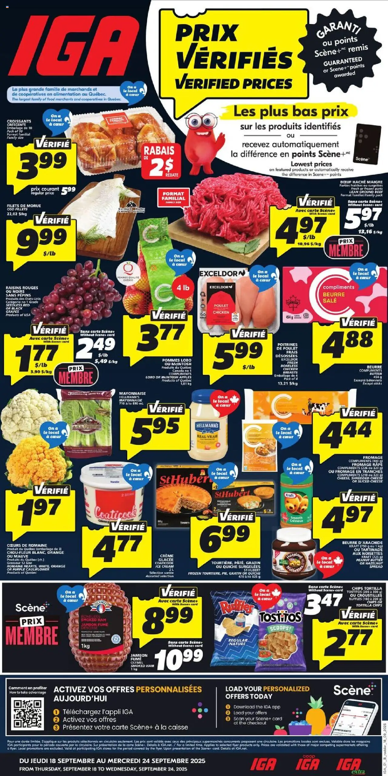 IGA flyer valid from Sep 18, 2025 - page number 1