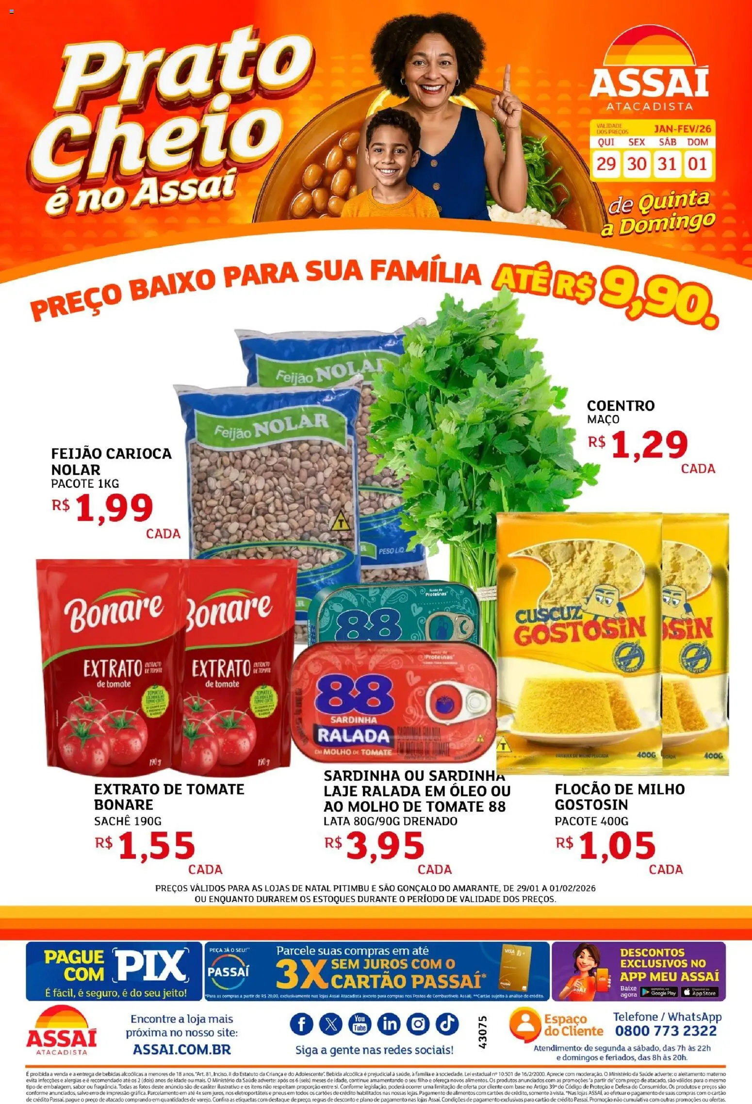 Pré-Visualização do folheto "Encarte - RN" da loja Assaí Atacadista válido a partir de 29/01/2026