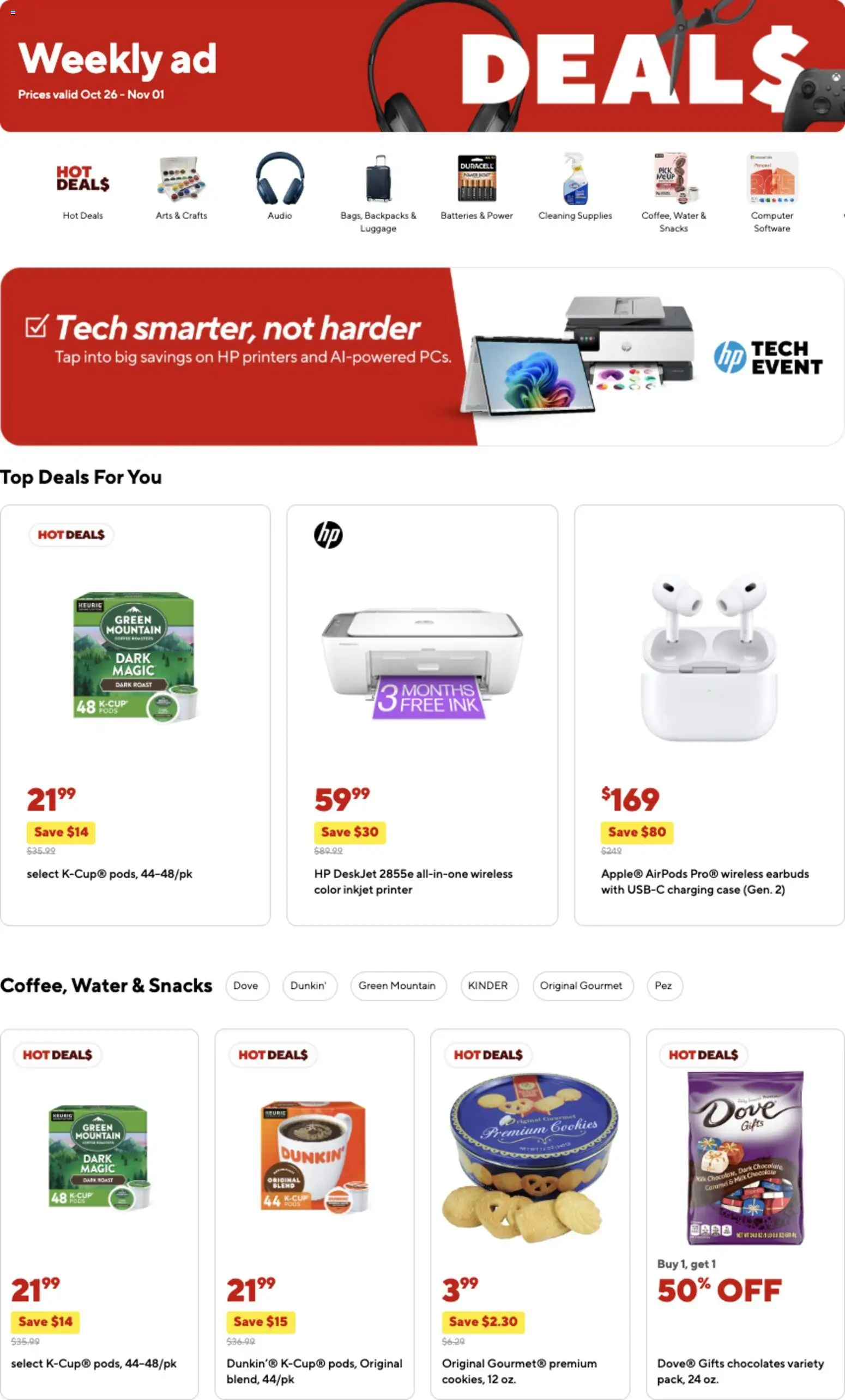 Staples Weekly Ad from 10/26/2025 - Flyer - Page number 1
