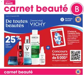 Un aperçu du dépliant Carnet Beauté du magasin Uniprix est valide à partir 4 sept. 2025