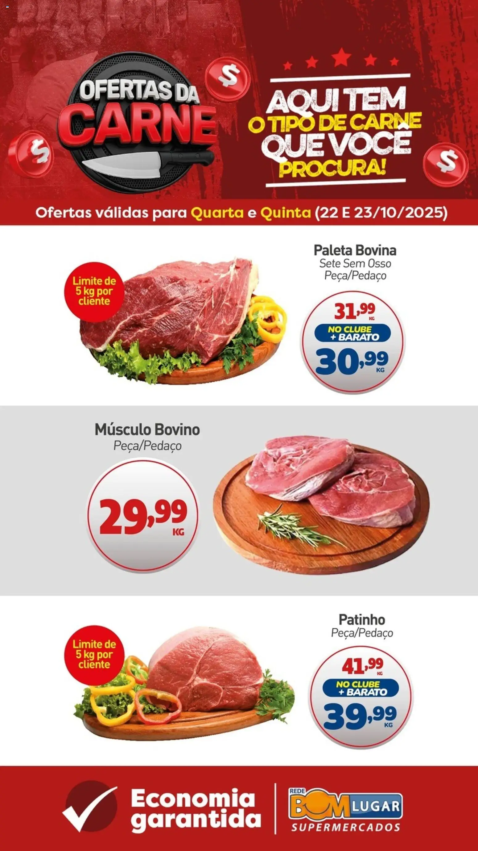 Rede Bom Lugar folheto "Ofertas Carne" válido a partir de 22/10/2025 - número de página 1