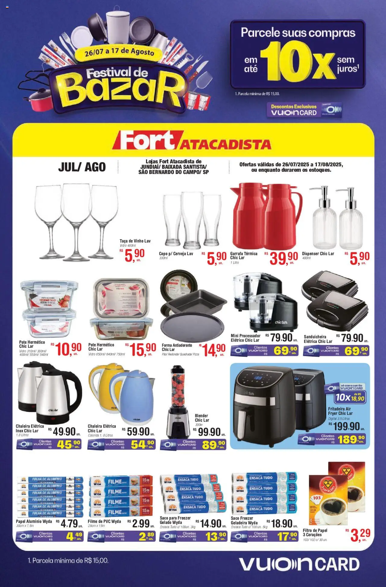 Fort Atacadista folheto "Ofertas Bazar" válido a partir de 26/07/2025 - número de página 1